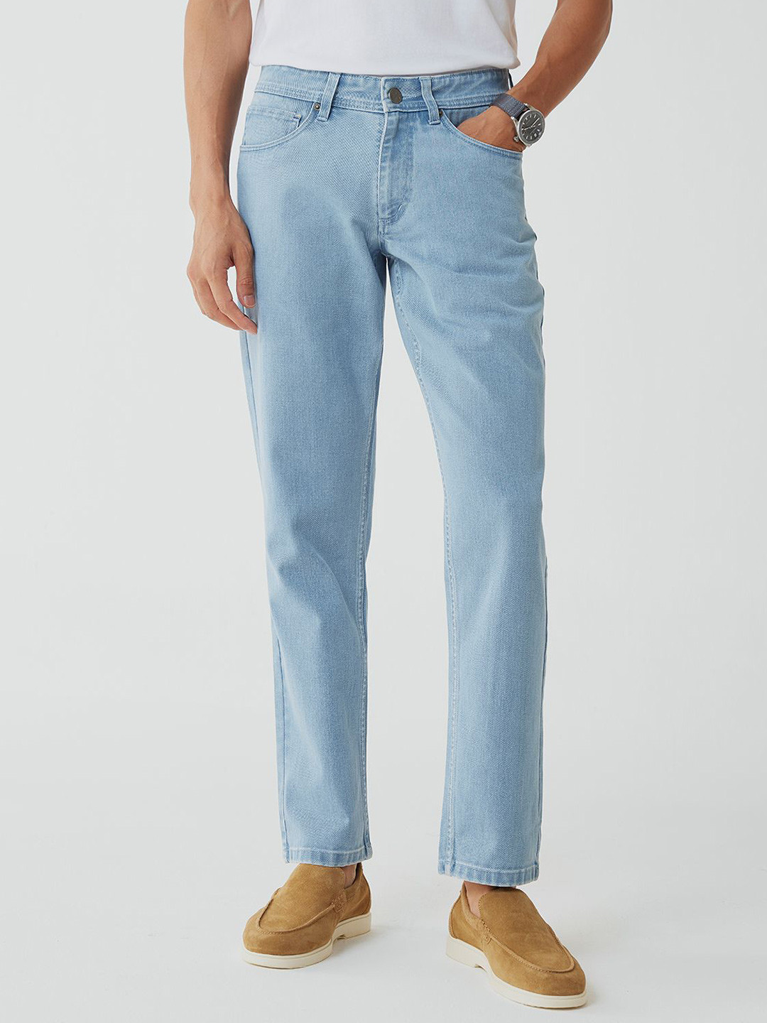 Andamen Men Indigo Printed Pocket Original Jeans