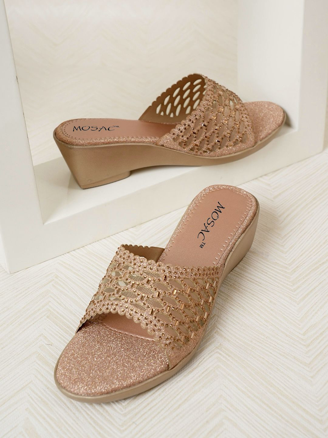 MOSAC Women Wedge Open Back Sandals