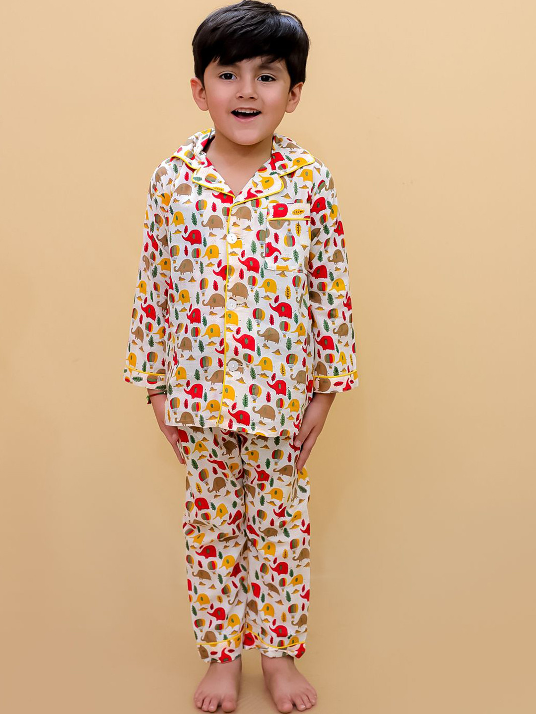 Biglilpeople Unisex Kids Full Sleeves Night suit