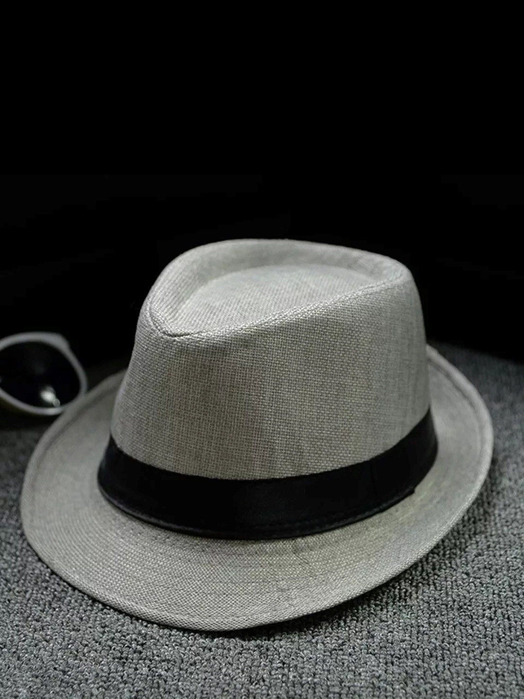 Infispace Men Grey Solid Fedora Hat