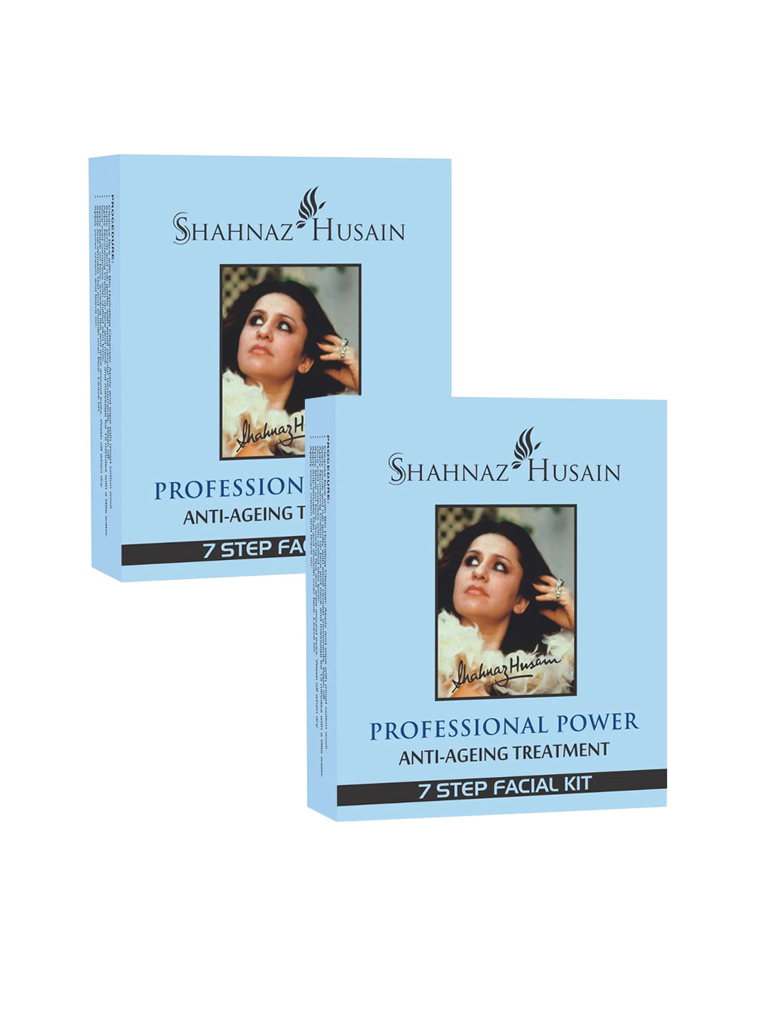 Shahnaz Husain Set Of 2 Professional Power Anti-Ageing Treatment 7 Step Facial Kit