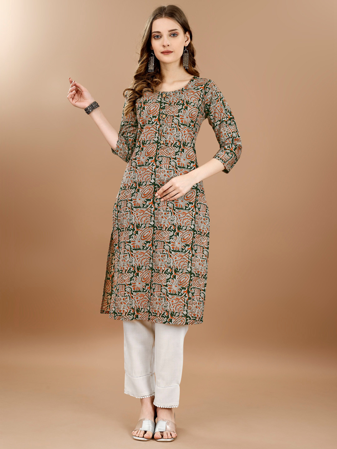 KUNDAN FAB Women Cotton Ethnic Motifs Printed Kurta