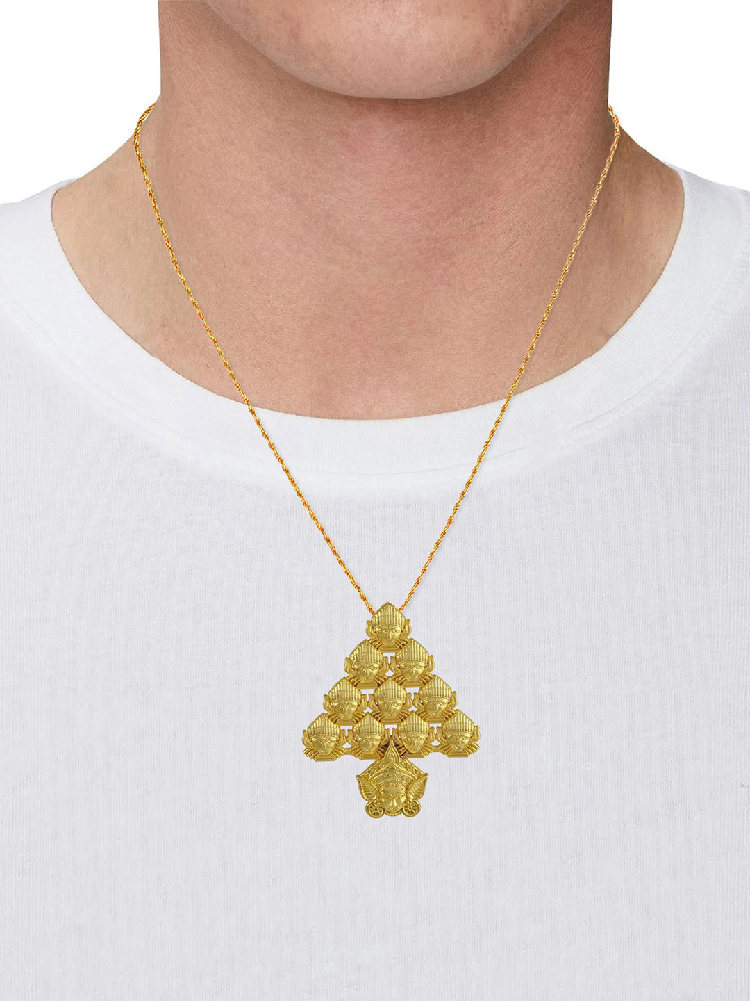 MEMOIR Gold-Plated Durga Face Necklace