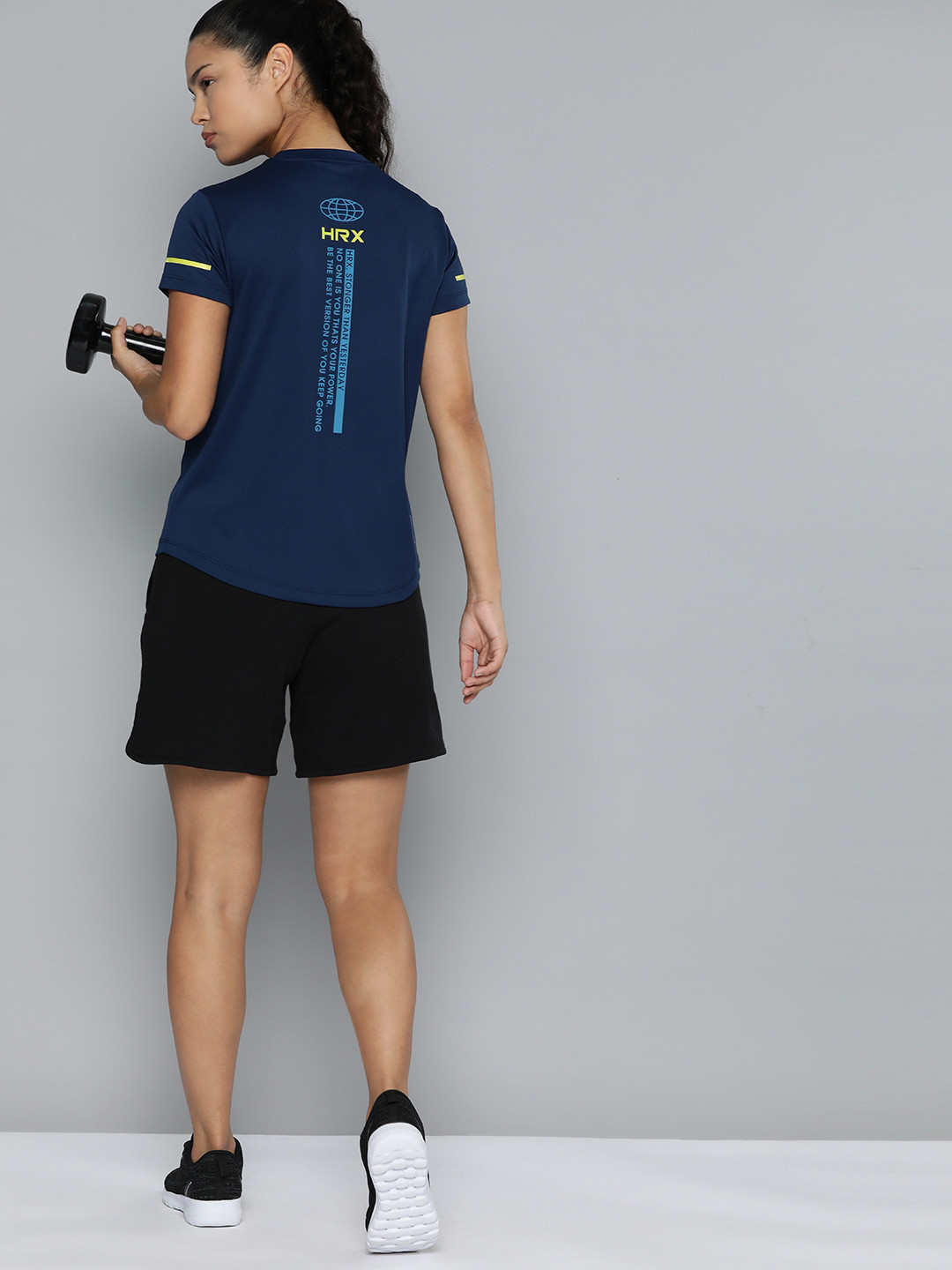 HRX by Hrithik Roshan Back Print Rapid-Dry Training T-shirt