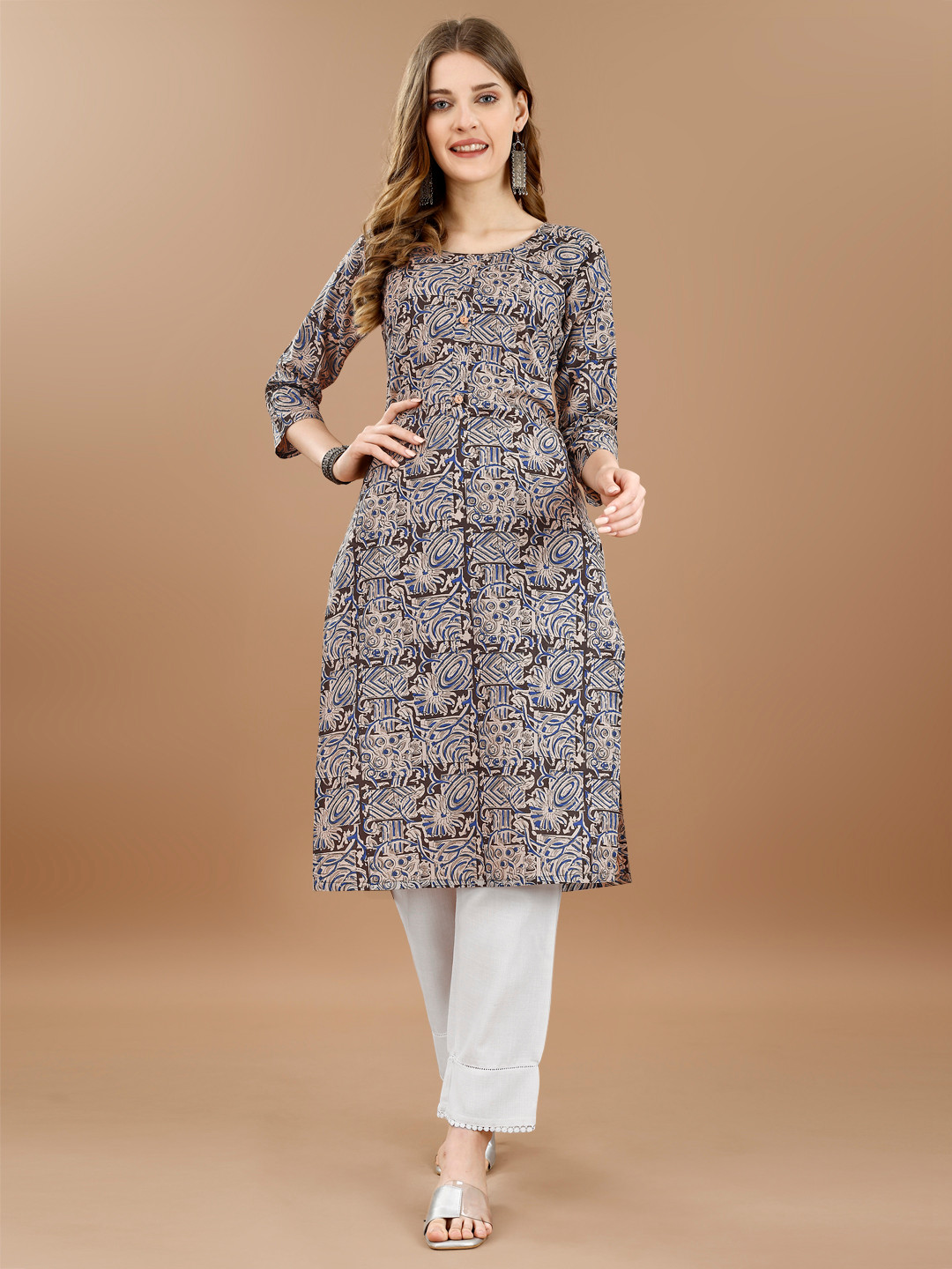 KUNDAN FAB Women Cotton Ethnic Motifs Printed Kurta