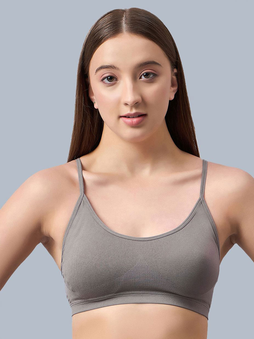 DressBerry  Medium Coverage Non Padded Cinder Seamless Basic Bra