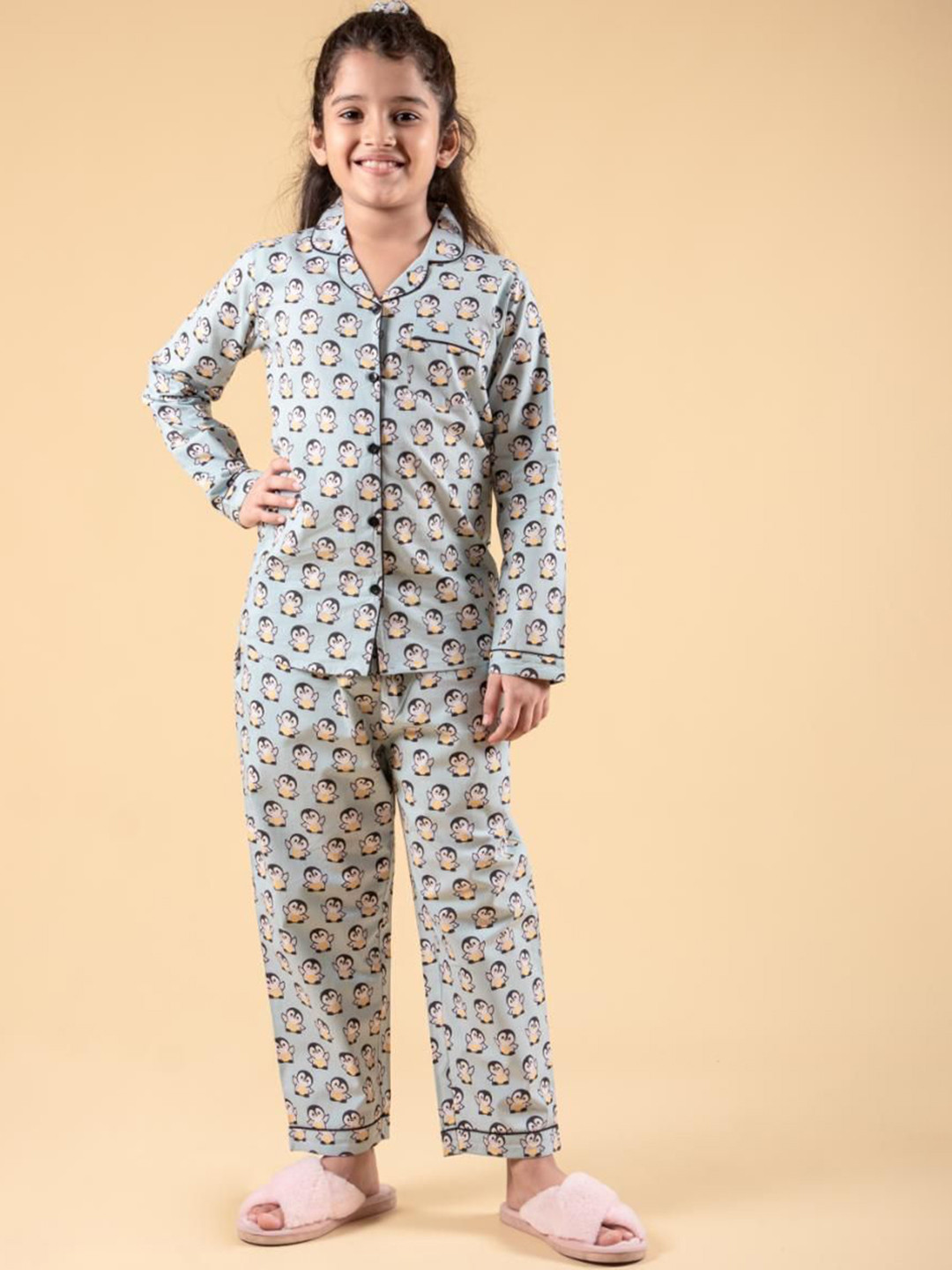 TWEENY MINI Girls Cartoon Characters Printed Pure Cotton  Night suit