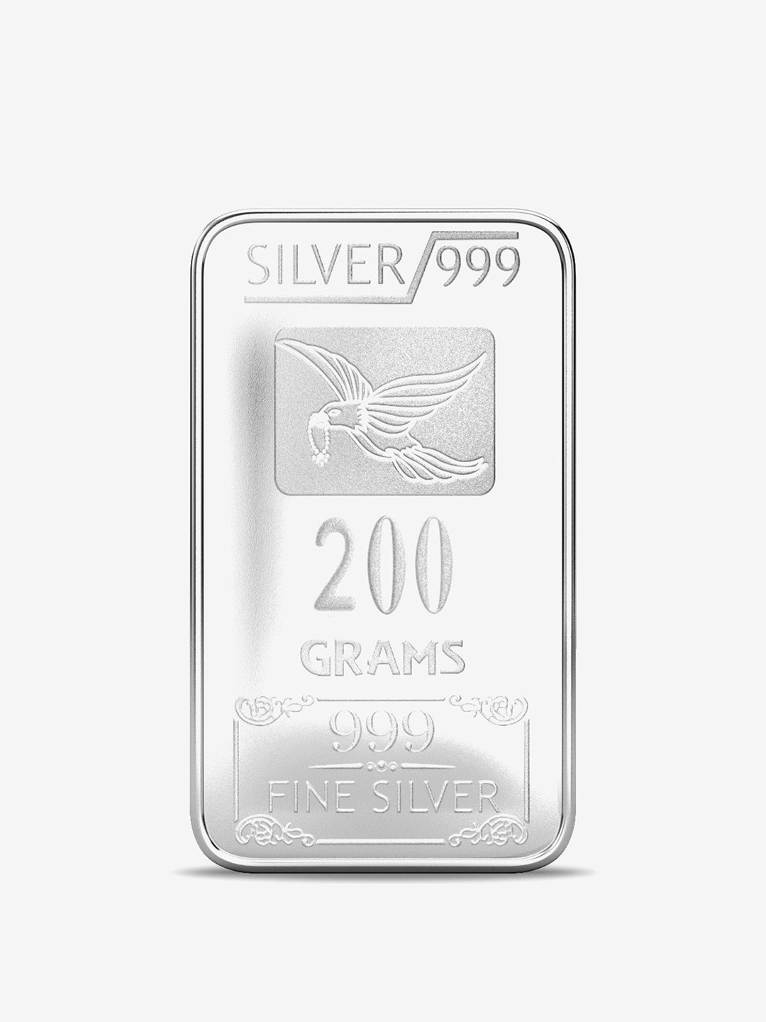 Joyalukkas 999 Purity Rectangle Shaped Silver Coin 200gm