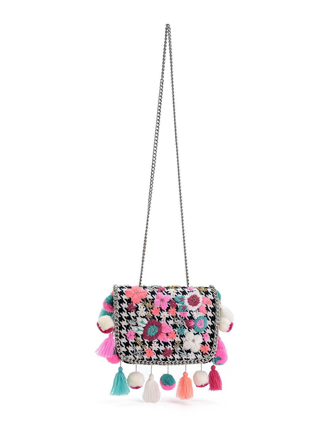 BohoGirl Women Swagger Self Design Fringed Embellished Sling Bag