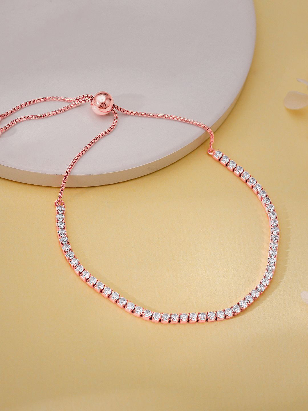 GIVA 925 Sterling Silver Rose Gold-Plated Brace Yourself Wraparound Bracelet