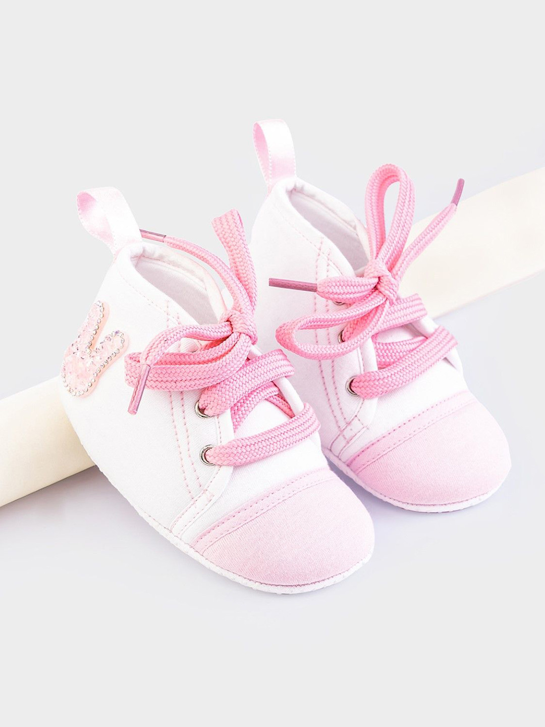 Daizy Girls Lace-Up Bunny Embellished Booties
