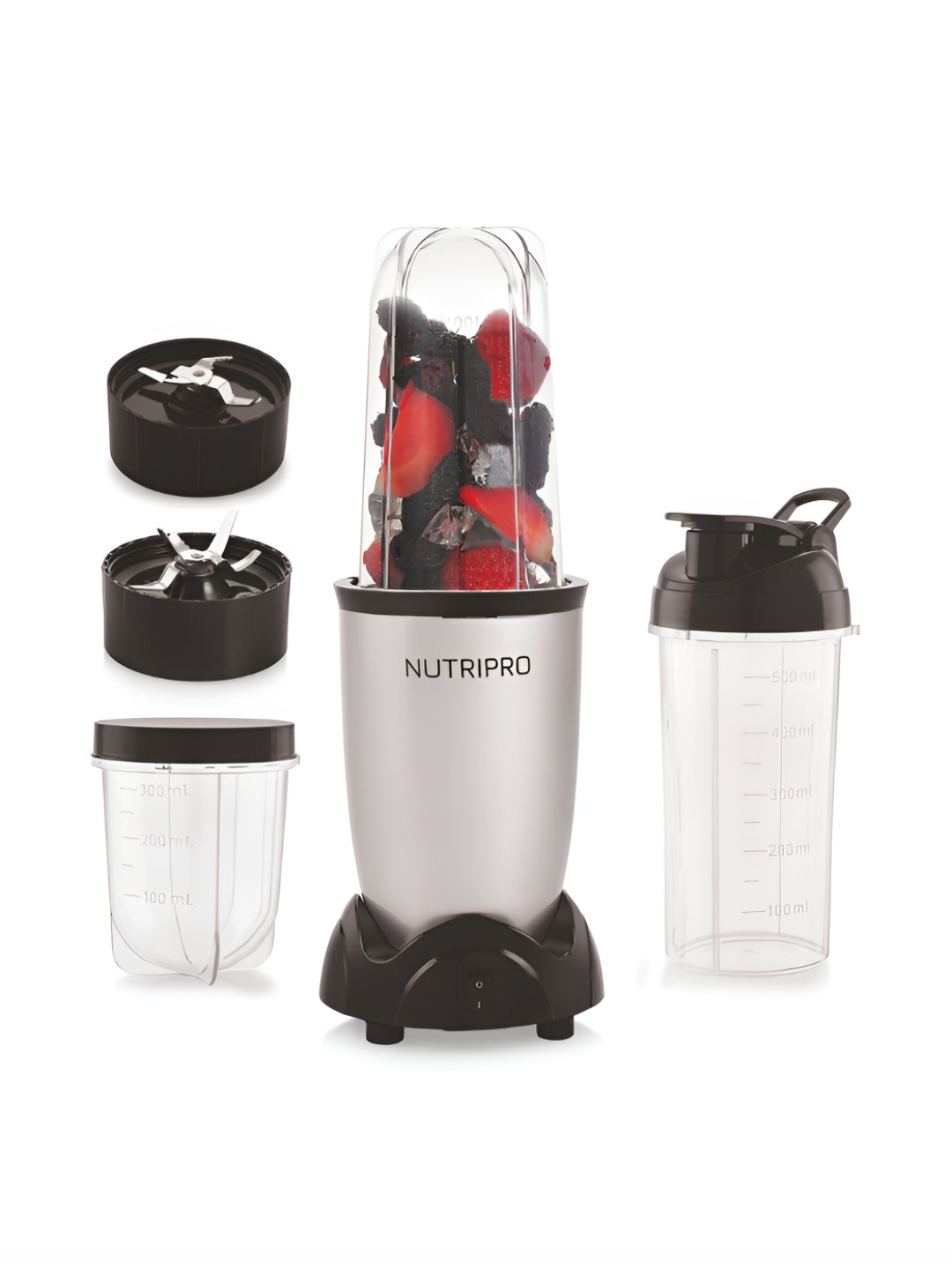 Nutripro Nutri Blender Plastic Powerful Motor 3 Jars Wet and Dry Grinder-500W