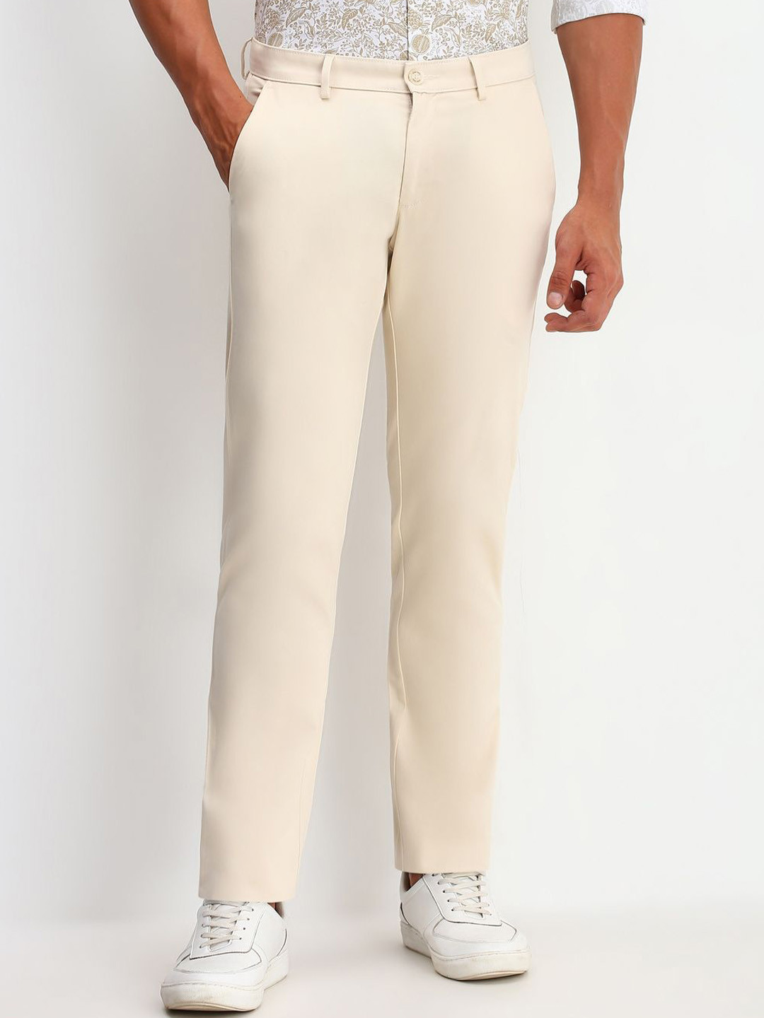 Allen Solly Men Slim Fit Mid-Rise Cotton Regular Trousers