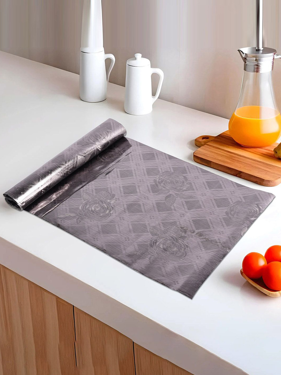 Kuber Industries Brown & Black Shelf Liner Organiser