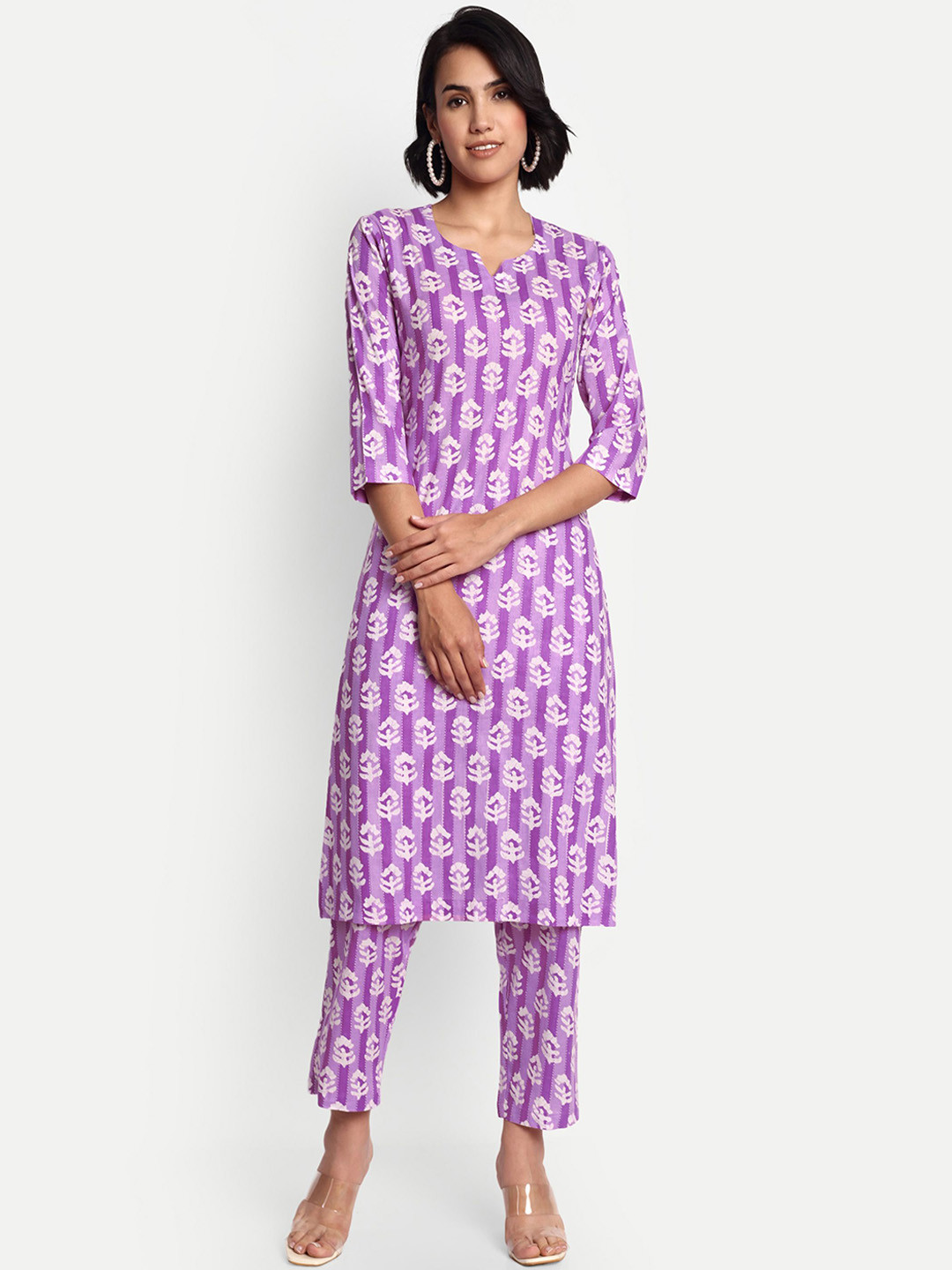 GAB Women Printed Pure Cotton Kurta Payjama Set