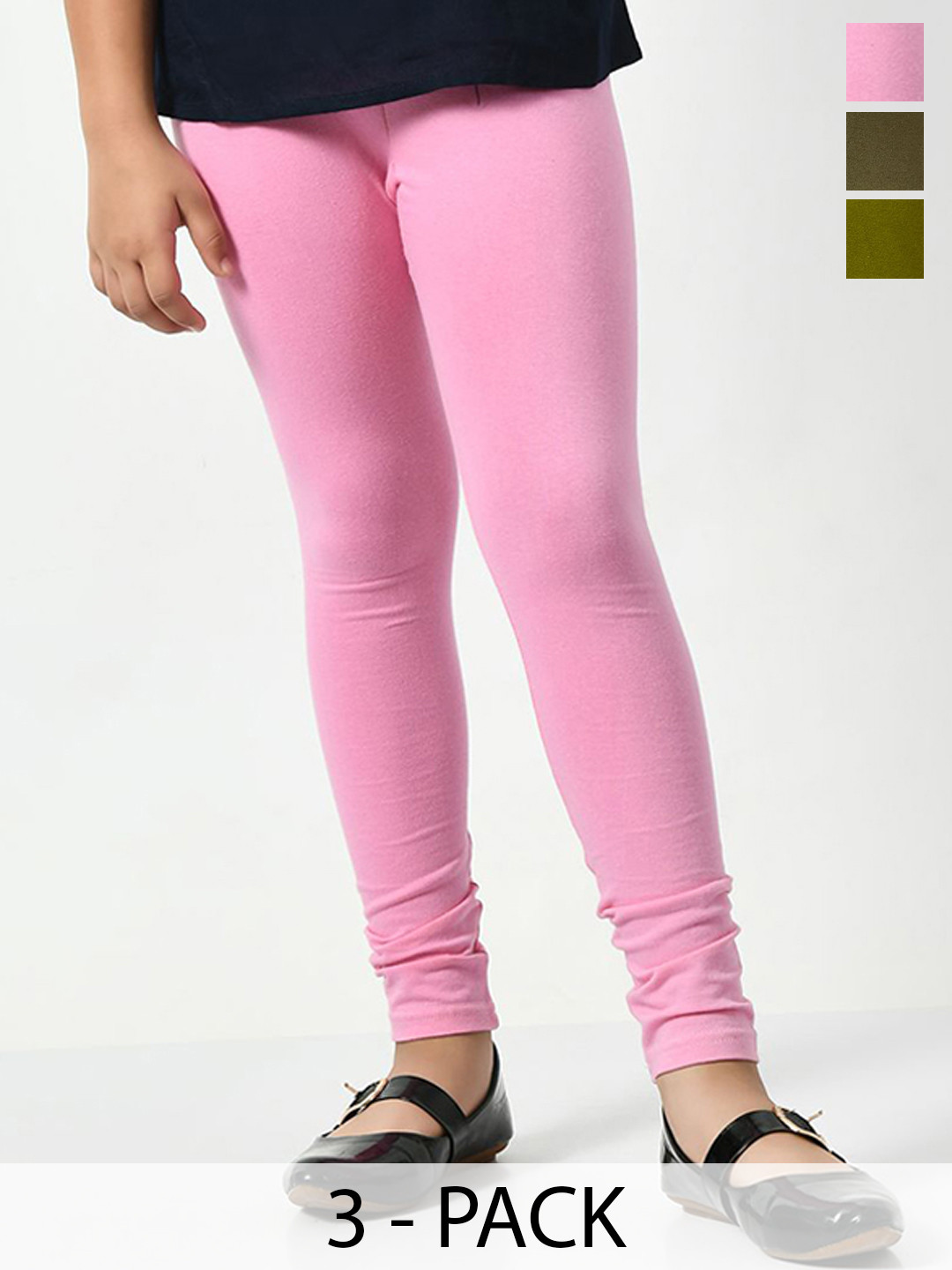 Women KAYU Girls Pack Of 3 Ankle Length Leggings