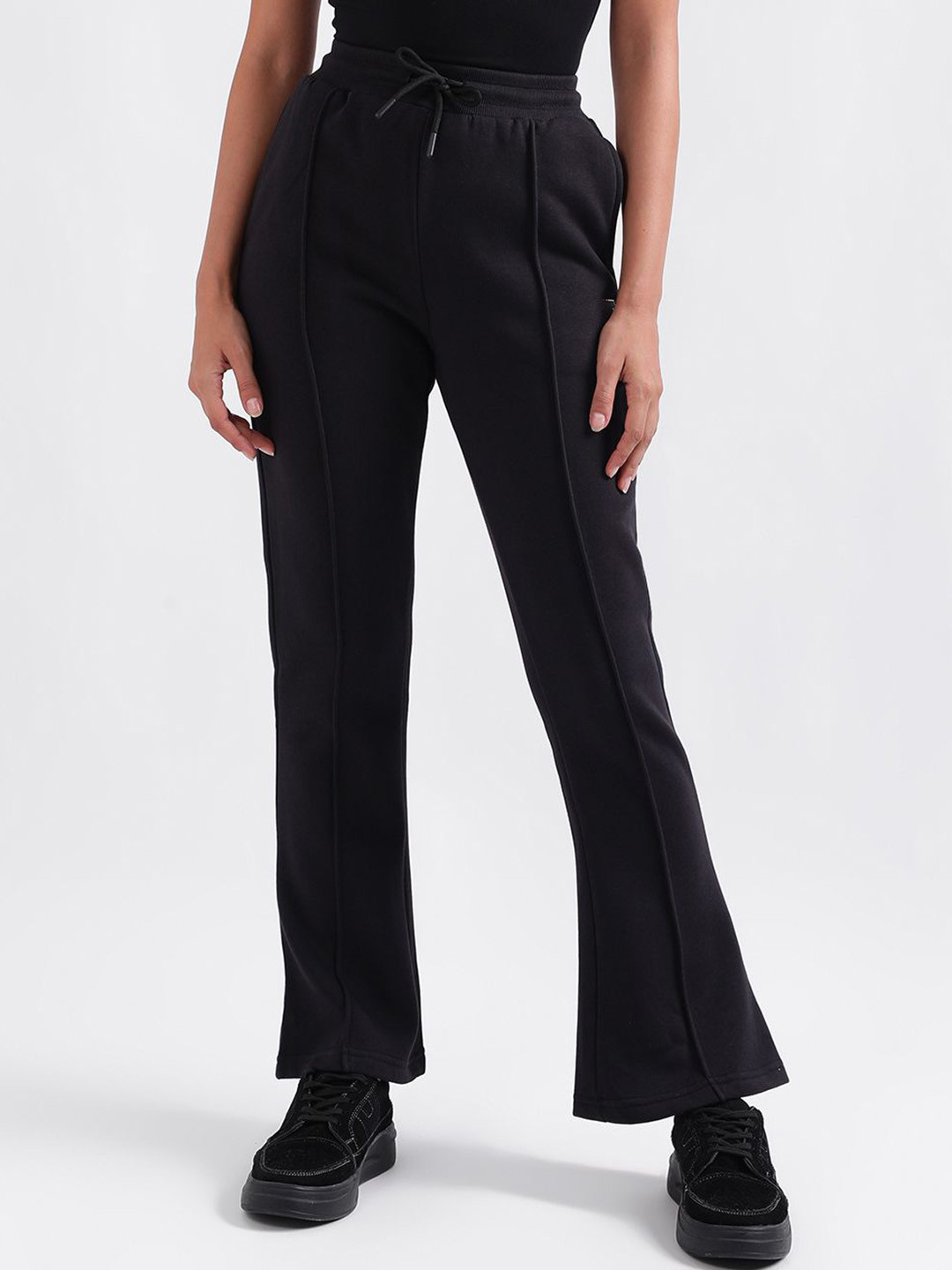 ELLE Women Cotton Bootcut Track Pants