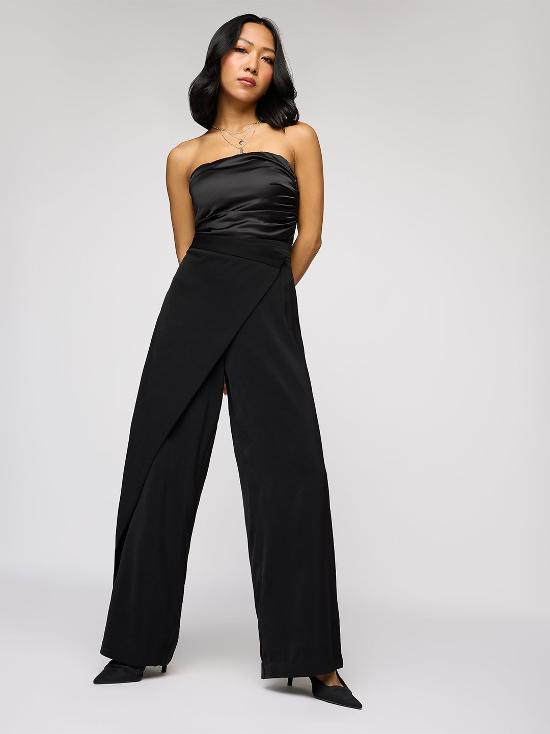 FREAKINS Women Solid Pareo Korean Pant