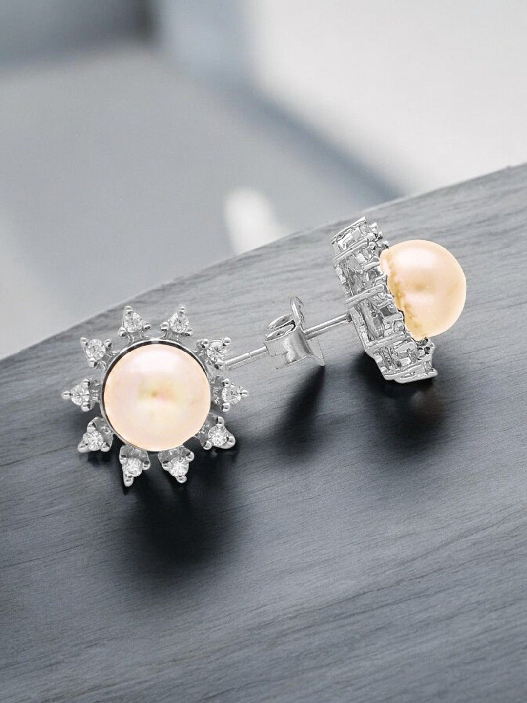 Sri Jagdamba Pearls Dealer Circular Kiara 925 Silver Studs