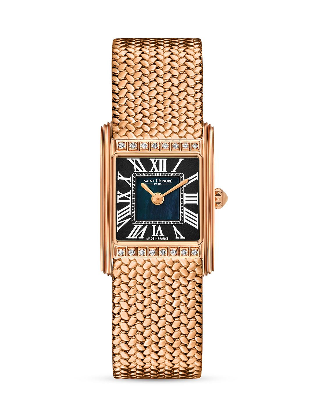 SAINT HONORE PARIS Women Palais Royal (Mini) Quartz Black Round Watch- PR710155-8YNR