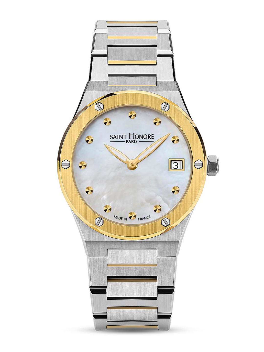 SAINT HONORE PARIS Women Haussmann Lady Quartz White Round Watch- NH752125-4YBIT