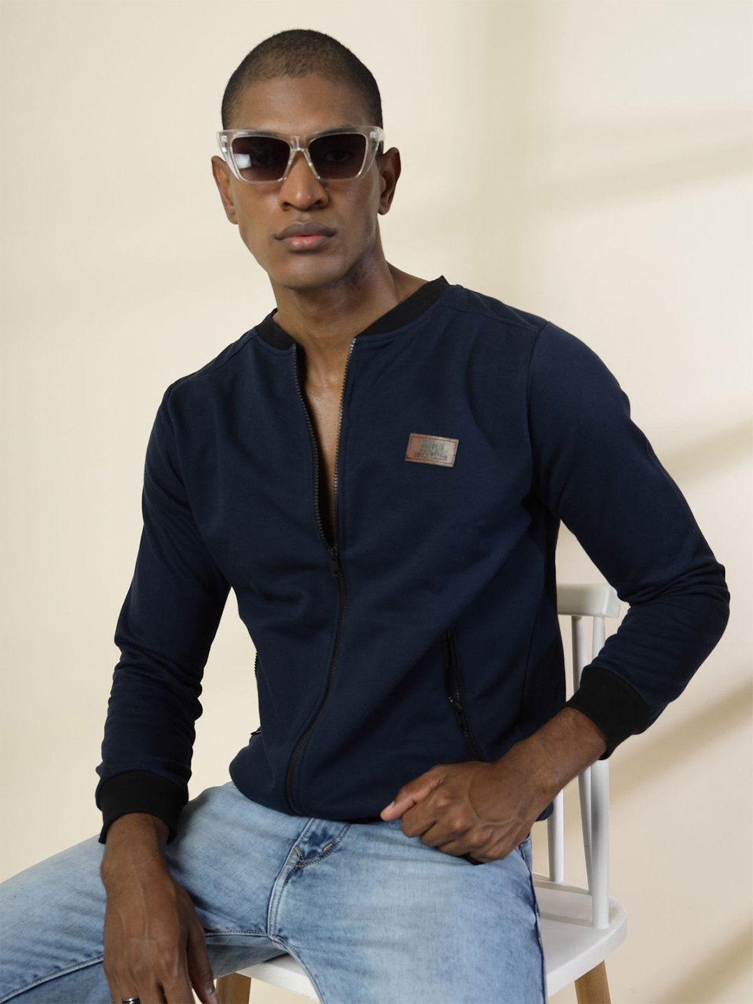 Rigo Men Zip Detail Bomber Jacket