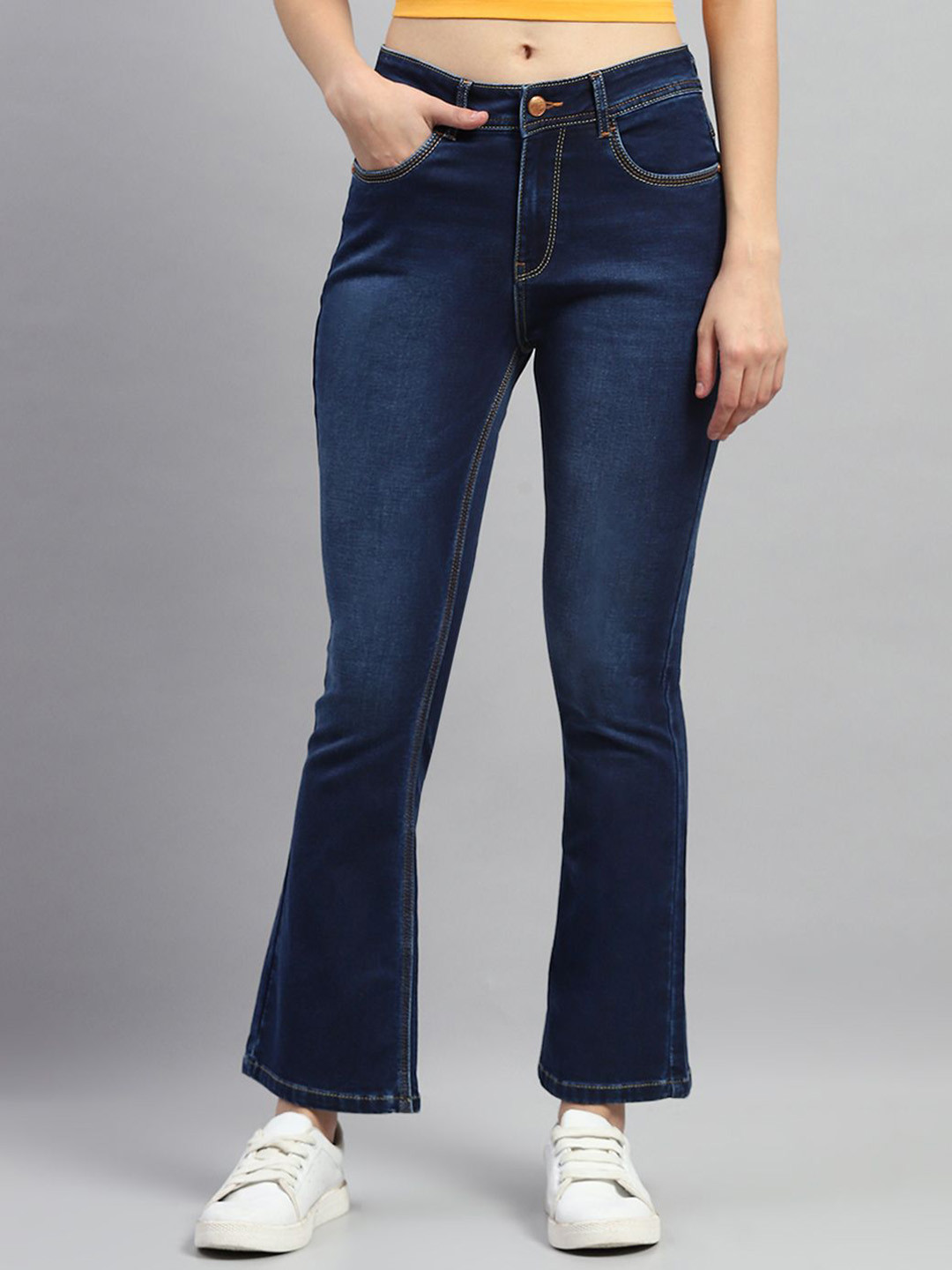 Monte Carlo Women Bootcut Light Fade Jeans