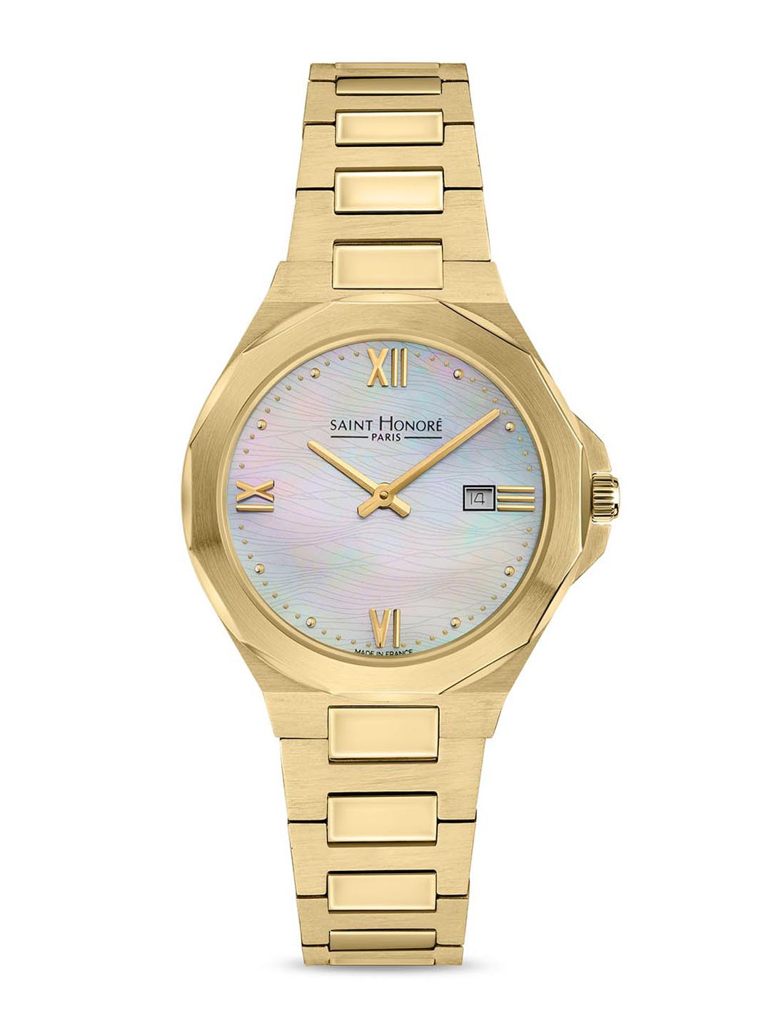 SAINT HONORE PARIS Women Matignon Quartz White Round Watch- MT741102-3YBRT