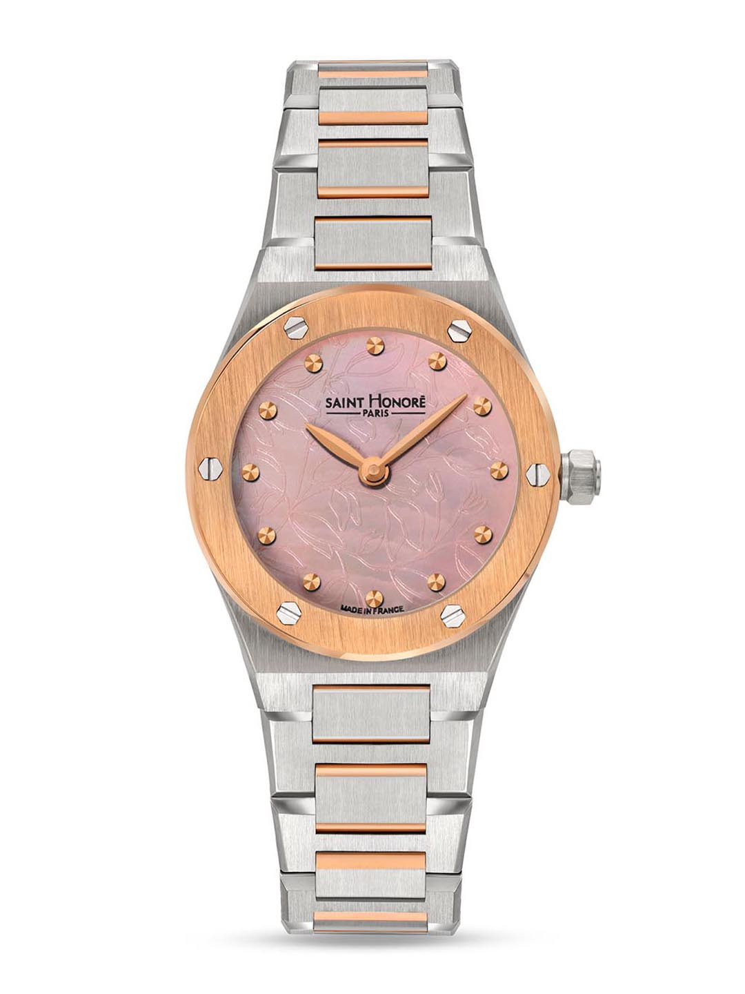 SAINT HONORE PARIS Women Haussmann Lady Quartz Pink Round Watch- NH721125-6YRIR