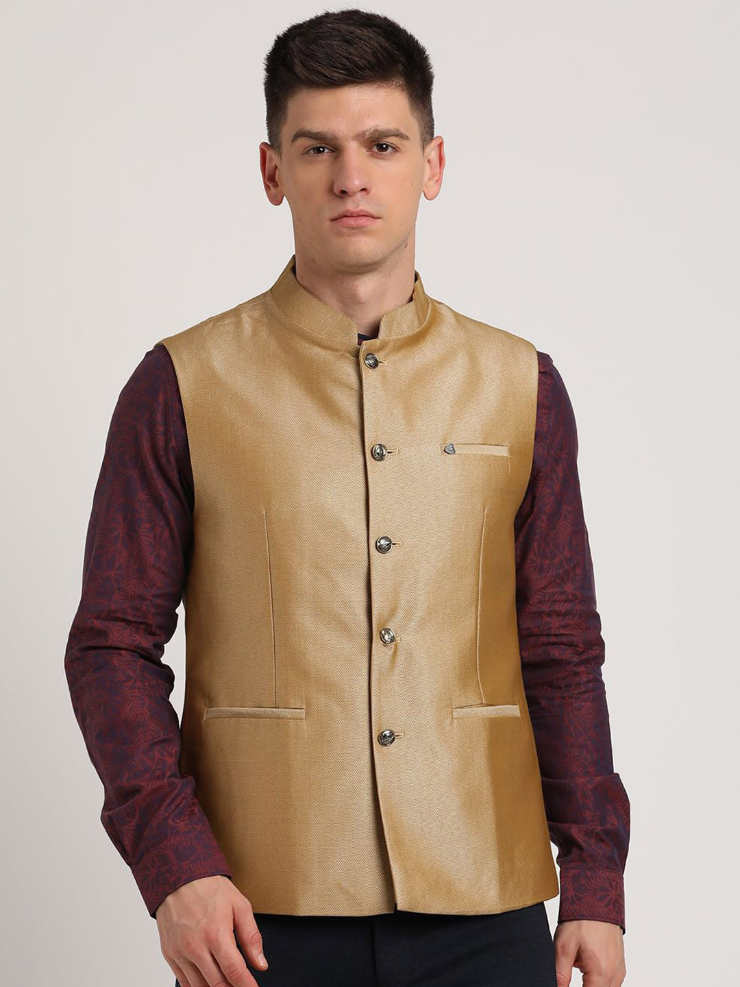 Turtle Men Texture Nehru Jacket
