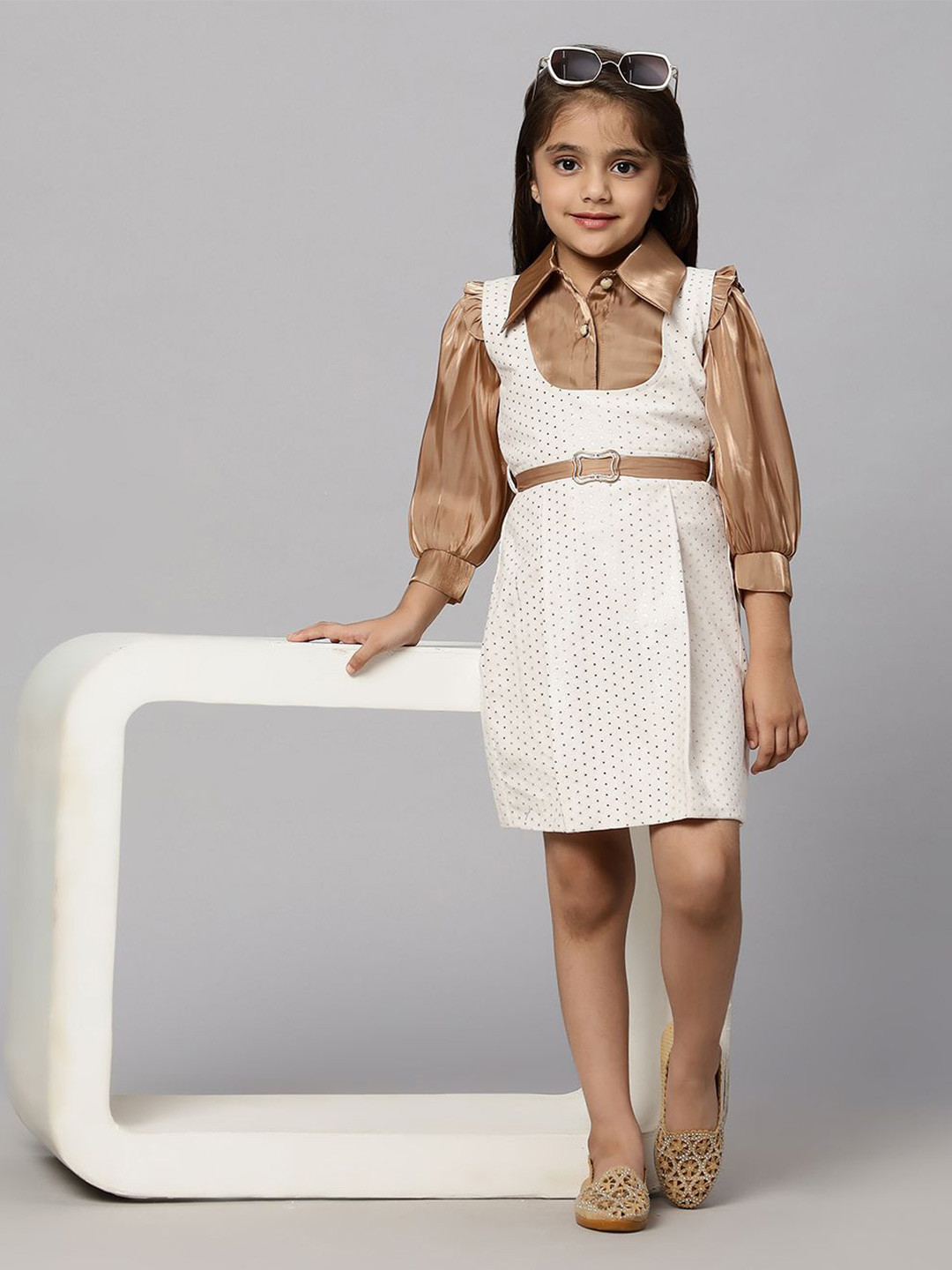 Macwin Girls Velvet A-Line Dress