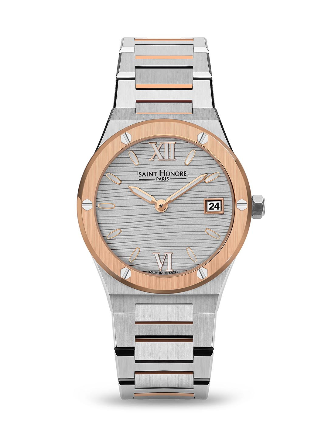 SAINT HONORE PARIS Women Haussmann Lady Quartz Grey Round Watch- NH752125-6GIR