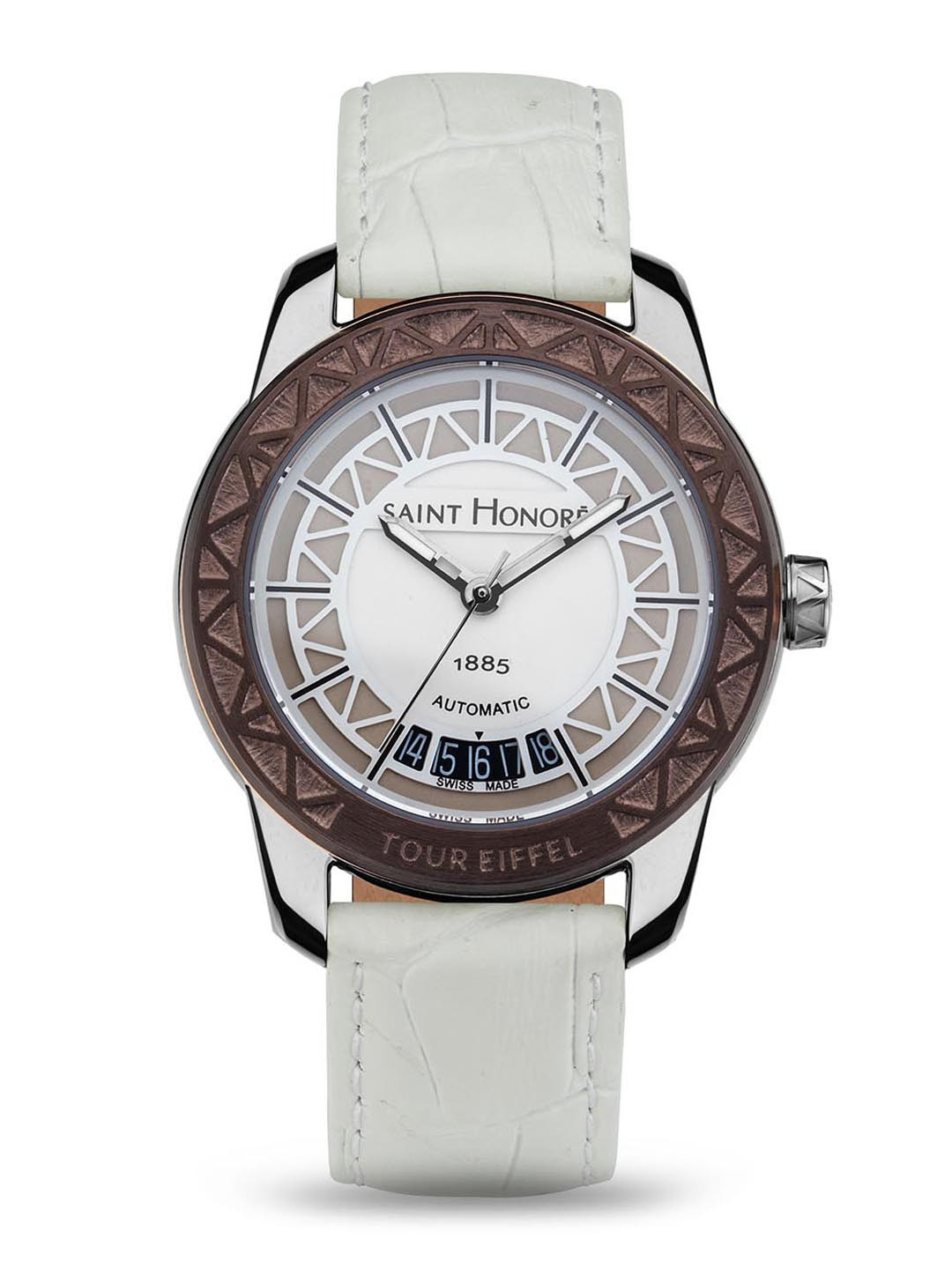 SAINT HONORE PARIS Women Tour Eiffel Automatic White Round Watch- H-SH-TE797040-17GAEF