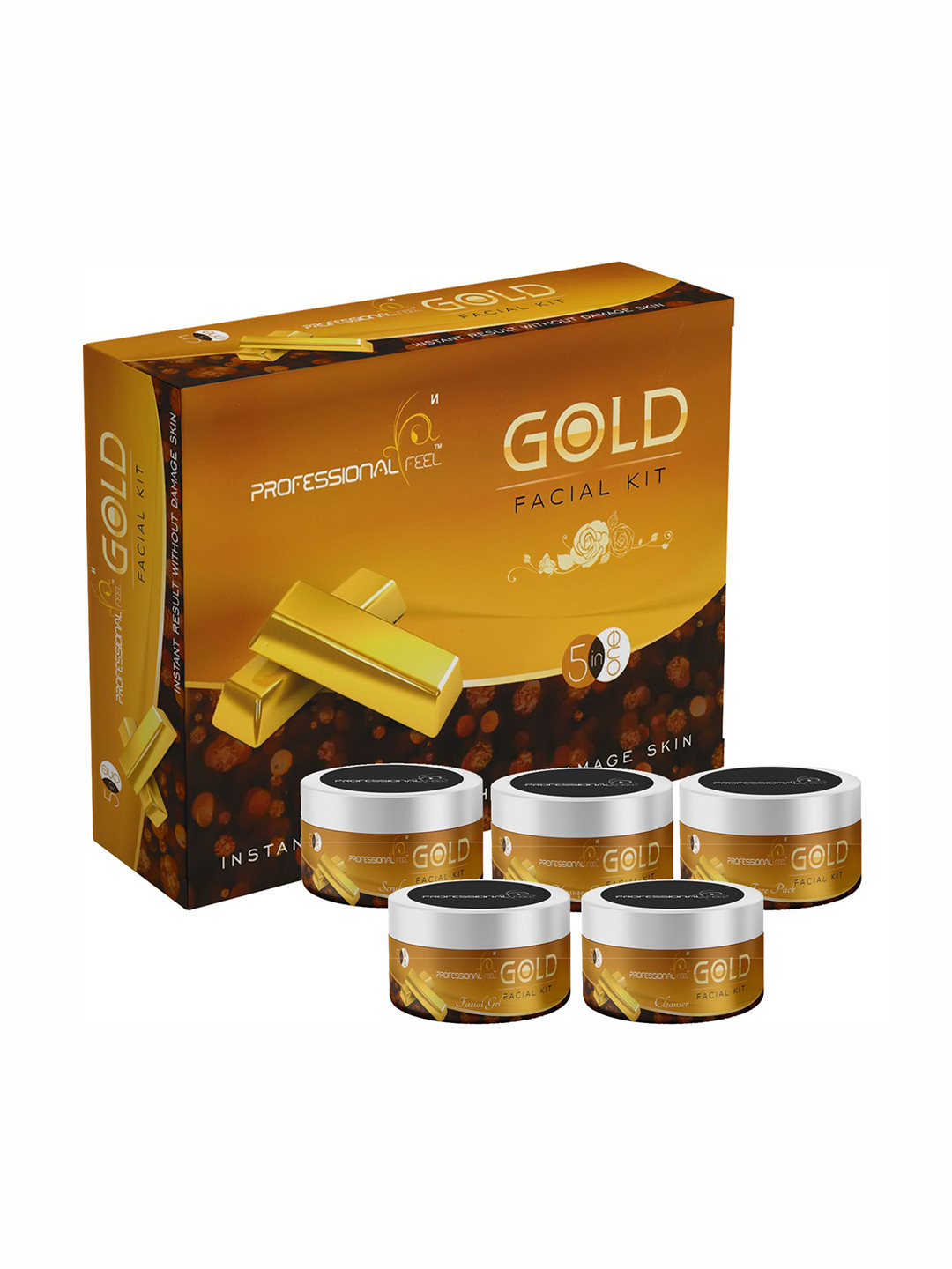 PROFESSIONAL FEEL Herbal Gold 5 Step Facial Kit- 50 g Each