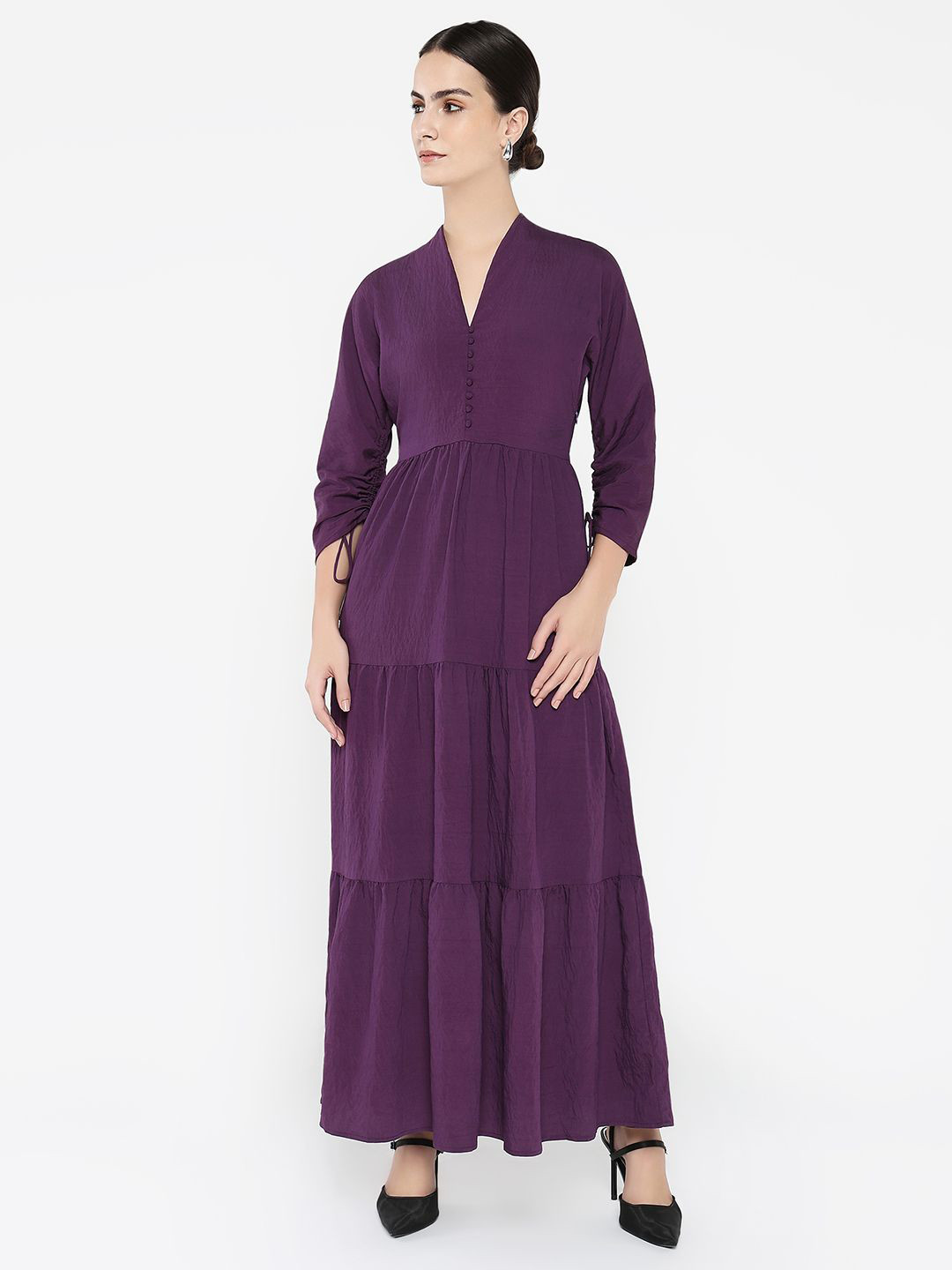RAREISM Kimono Women Sleeve Fit & Flare Maxi Dress