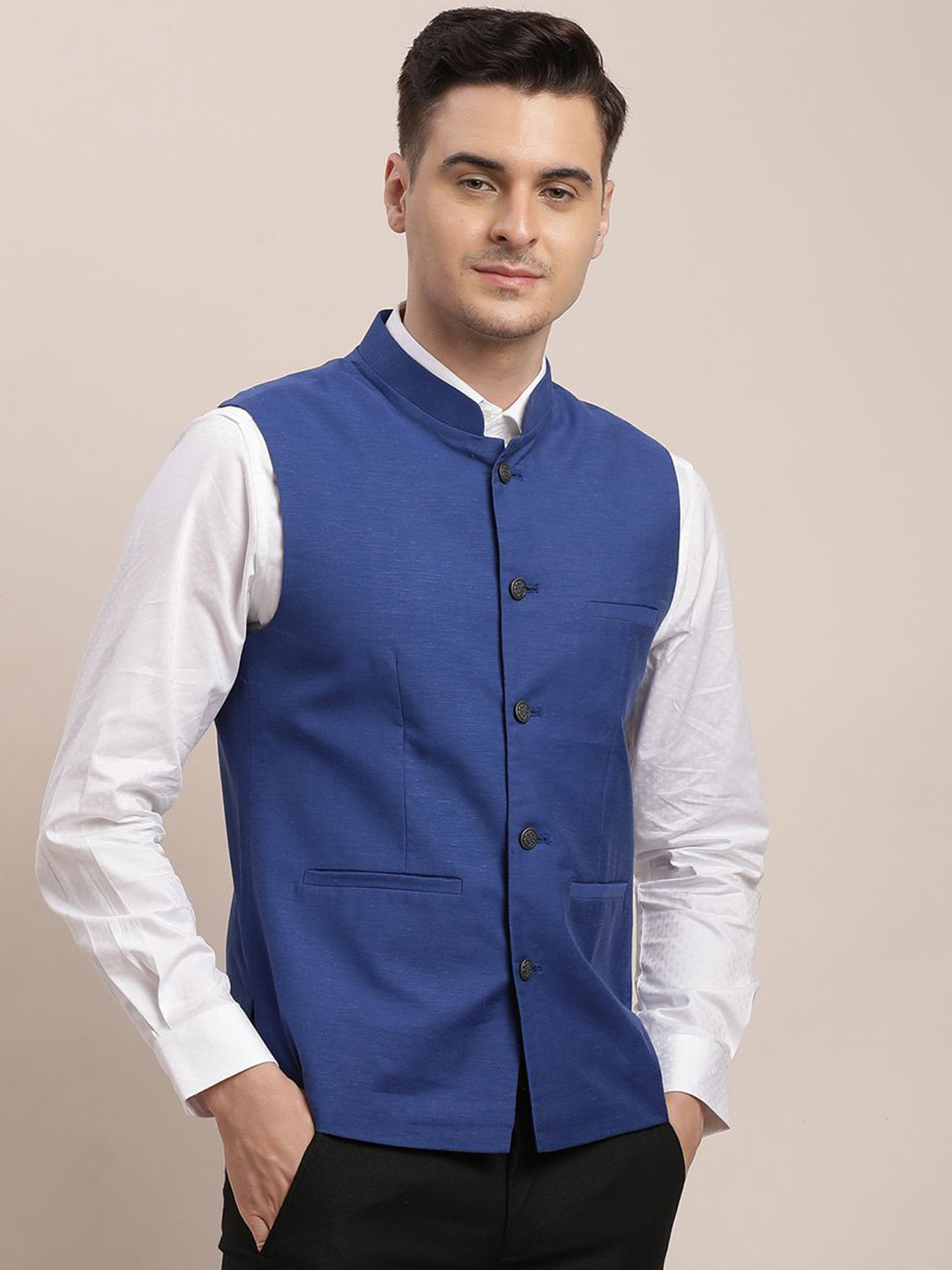 Turtle Men Solid Formal  Nehru Jacket