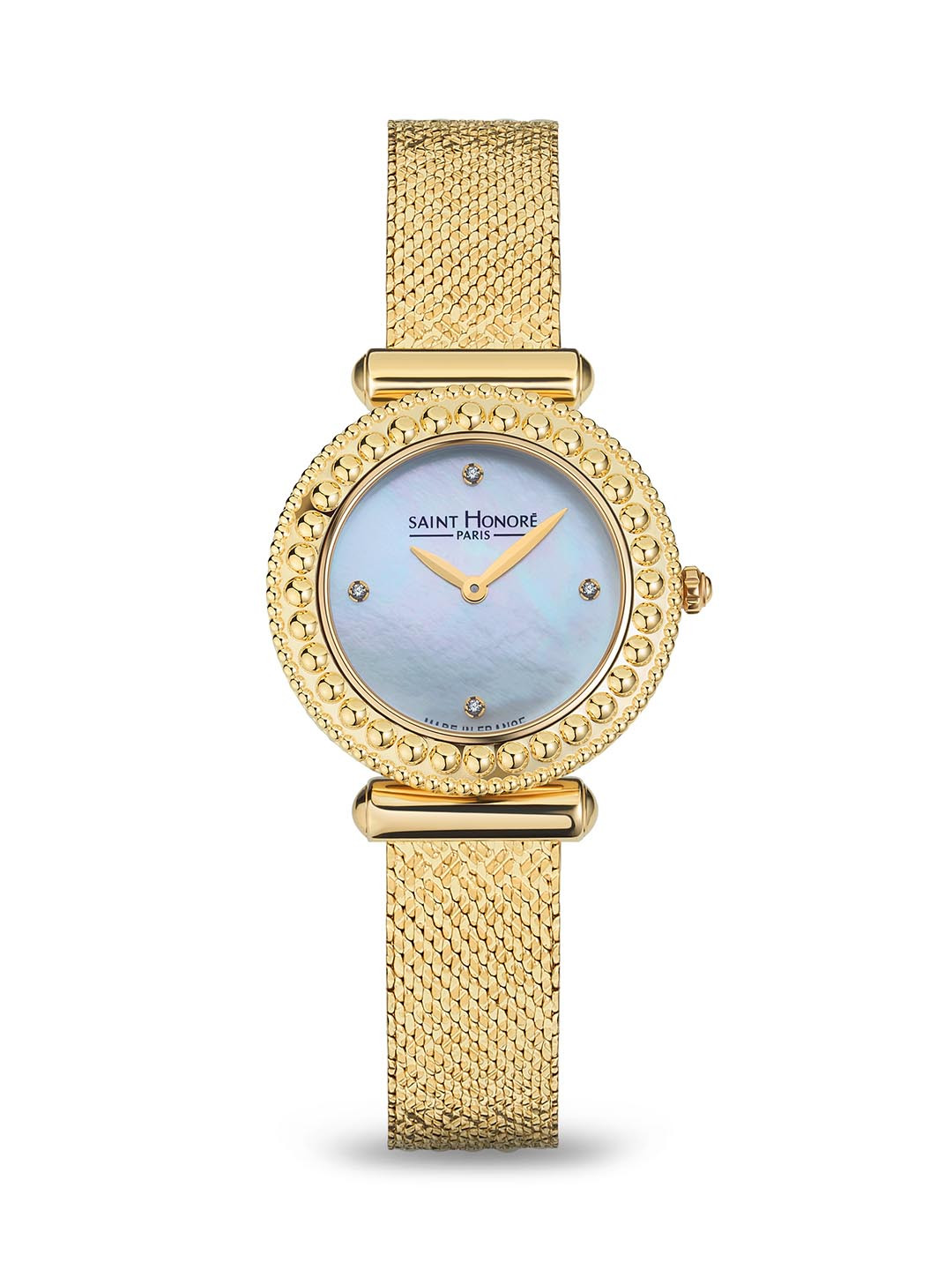 SAINT HONORE PARIS Women Gala Quartz White Round Watch- H-SH-GA721464-3BYD
