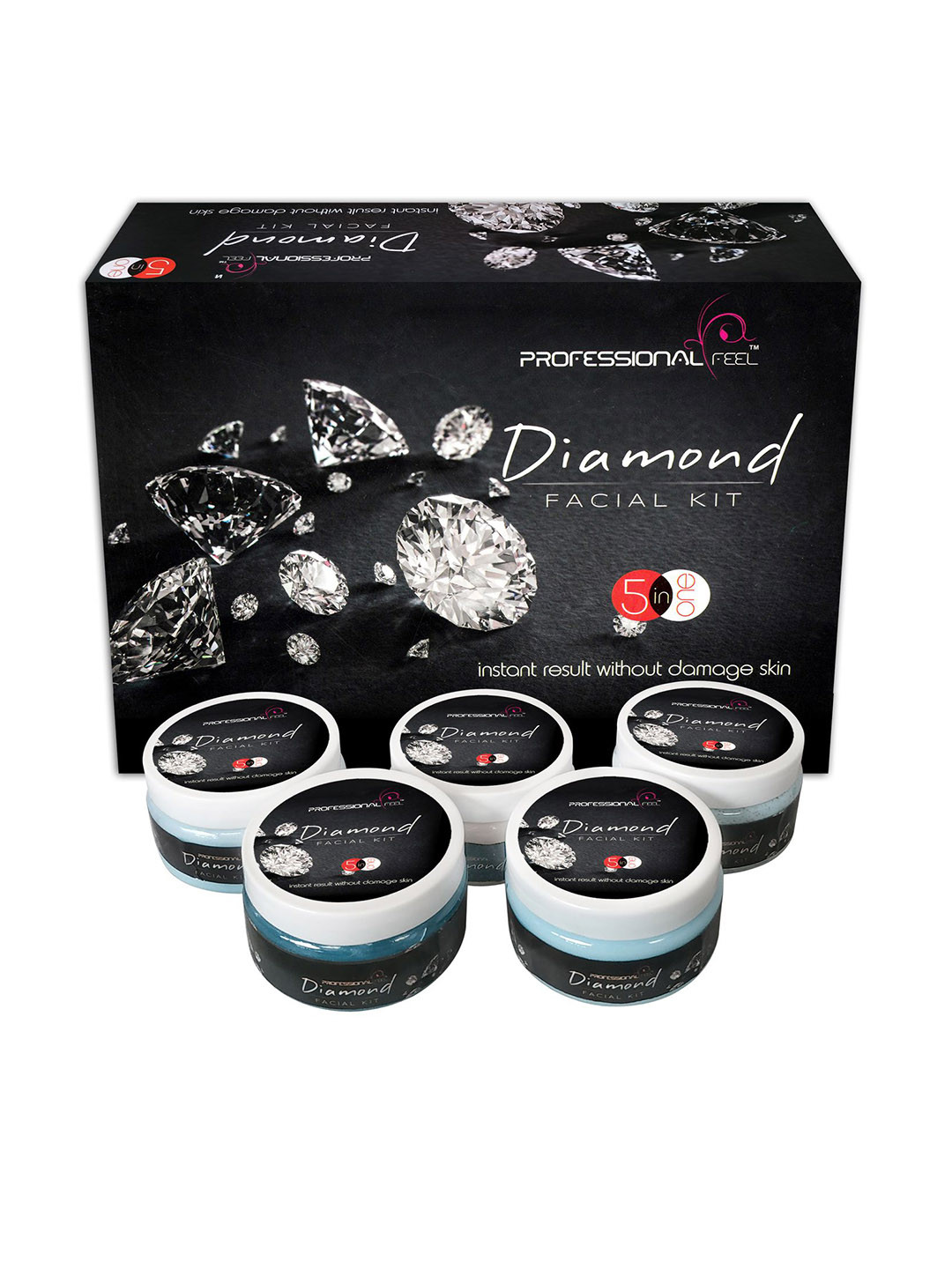PROFESSIONAL FEEL 5 In 1 Diamond Facial Kit For Damage Skin 250 g
