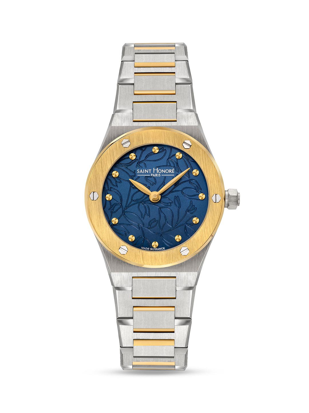 SAINT HONORE PARIS Women Haussmann Lady Quartz Blue Round Watch- NH721125-4YDIT
