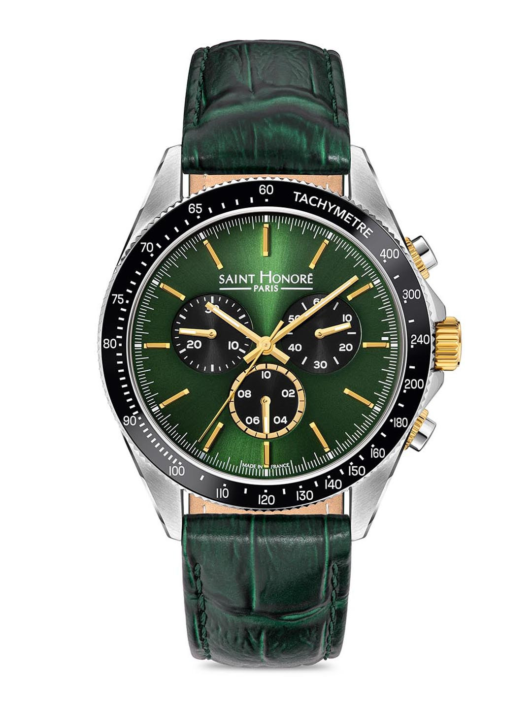 SAINT HONORE PARIS Men Le Bourget Quartz Green Round watch - LB896001-47VIT