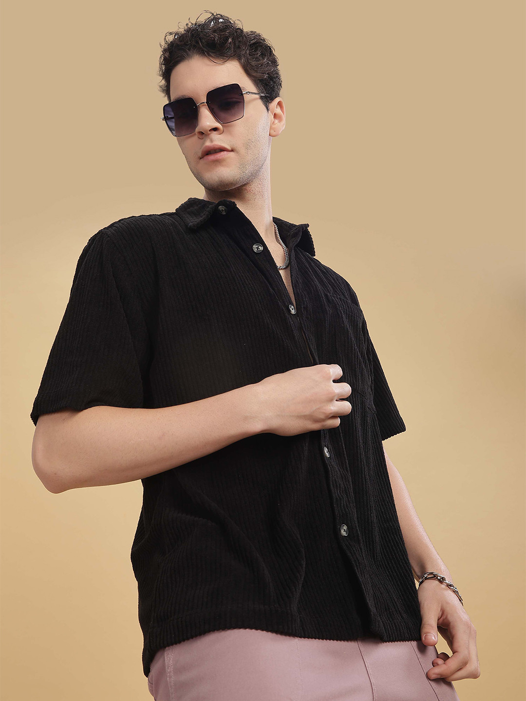 HERE&NOW Men Self Design Casual Shirt