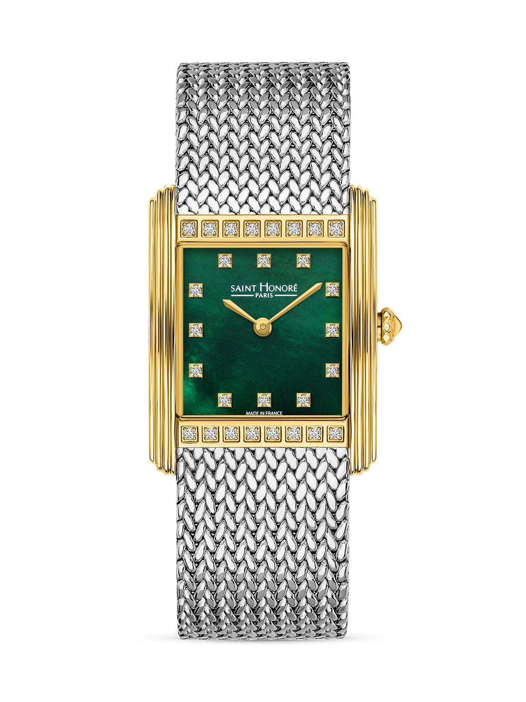 SAINT HONORE PARIS Women Embellished Dial & Stainless Steel Watch PR722155-31YVDT