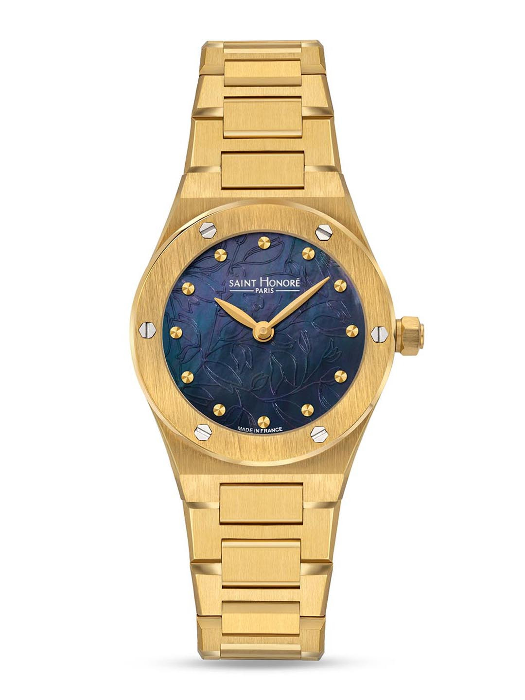 SAINT HONORE PARIS Women Haussmann Lady Quartz Black Round Watch- NH721125-3YNIT