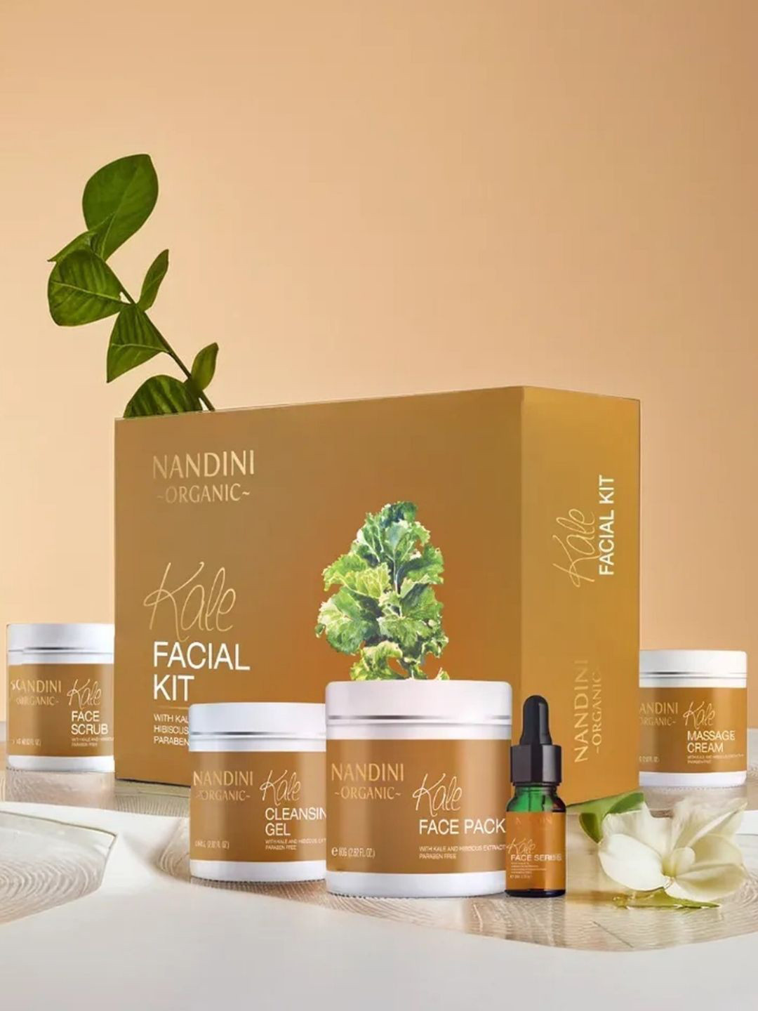 Nandini Organic Kale Facial Kit With Kale & Hibiscus Extracts