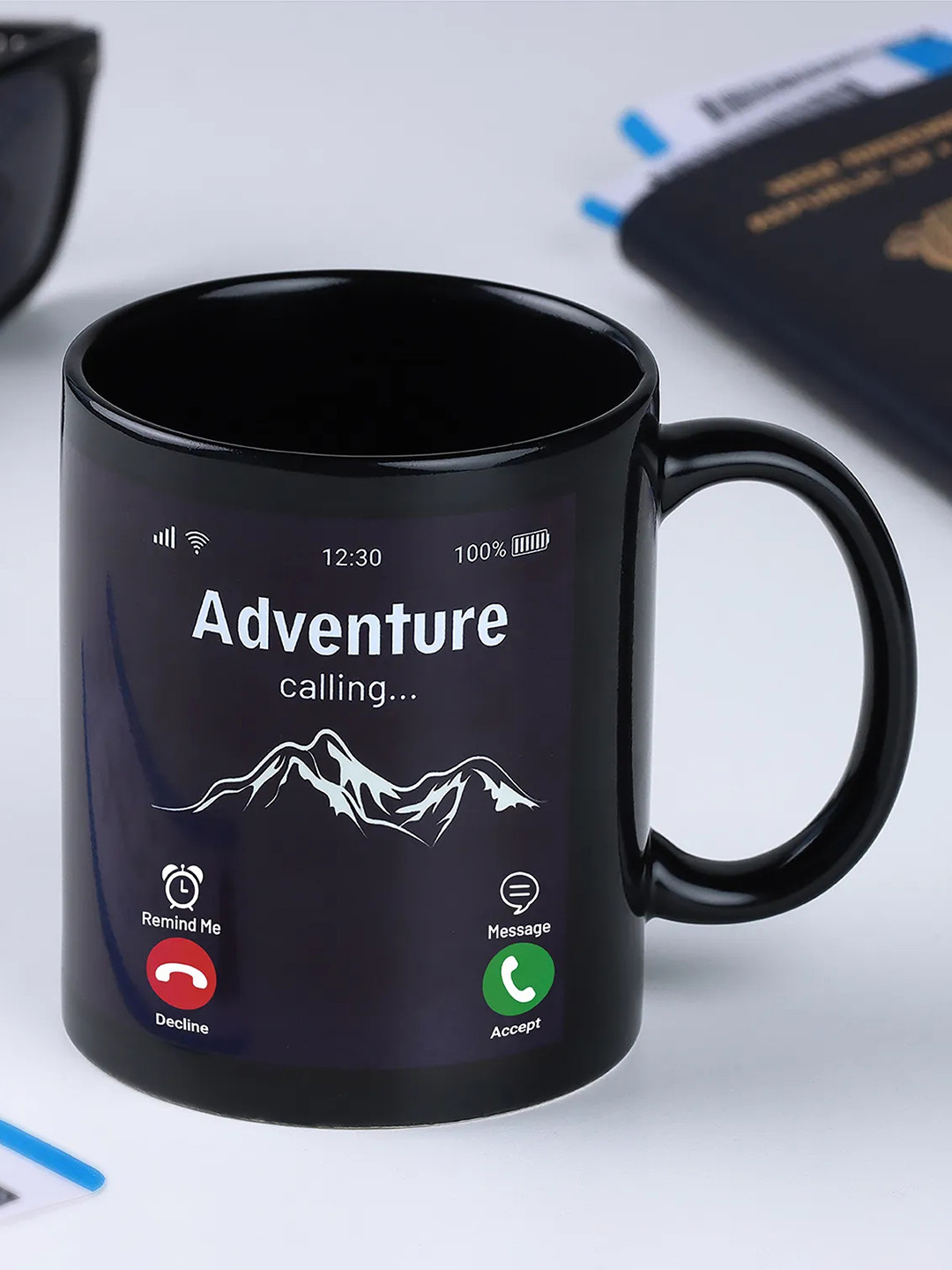 fnp Mummy Will Always Be My Queen Black Typography Ceramic Microwave Safe Mug-240ml