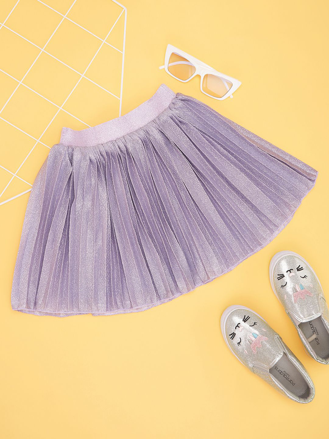 Pantaloons Junior Girls Embellished Flared Above Knee Skirts