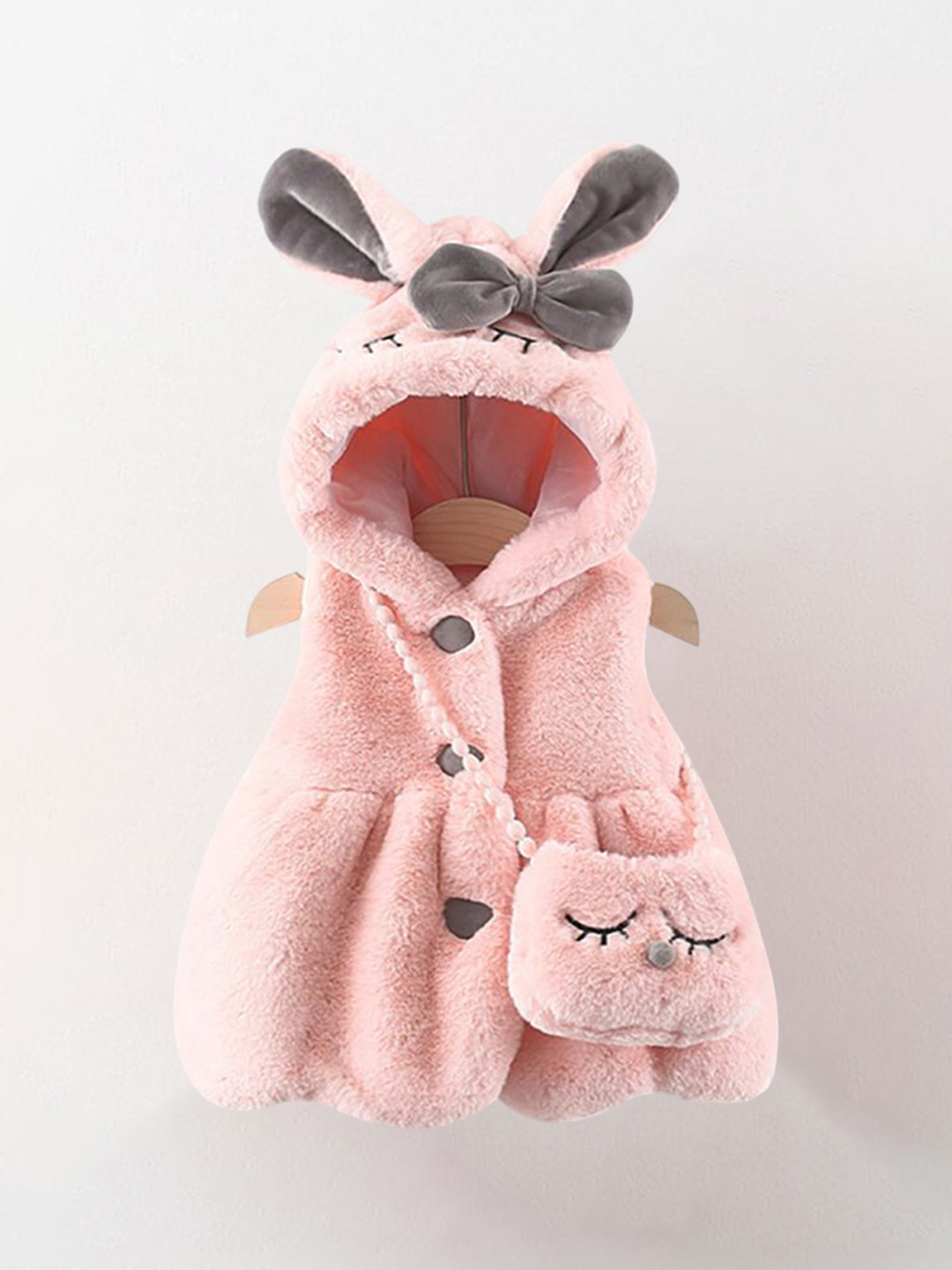 StyleCast x Revolte Girls  Hooded Faux Fur Trim Coats