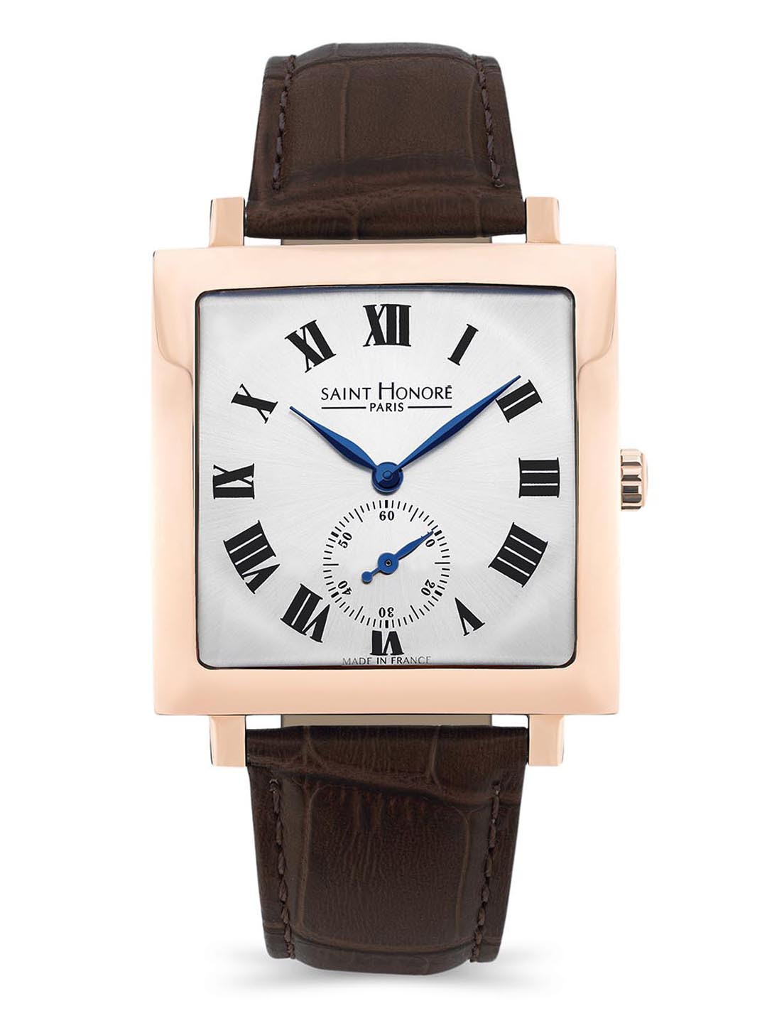 SAINT HONORE PARIS Men Carree Quartz White Round watch - H-SH-CR823002-8AR-M