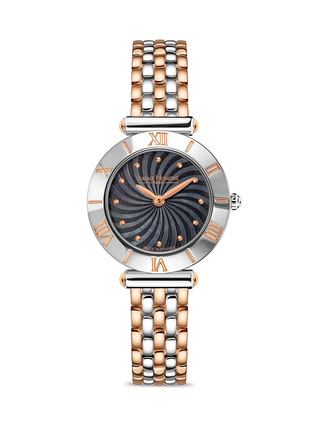 SAINT HONORE PARIS Women Gala Quartz Black Round Watch- GA721161-6NYIR
