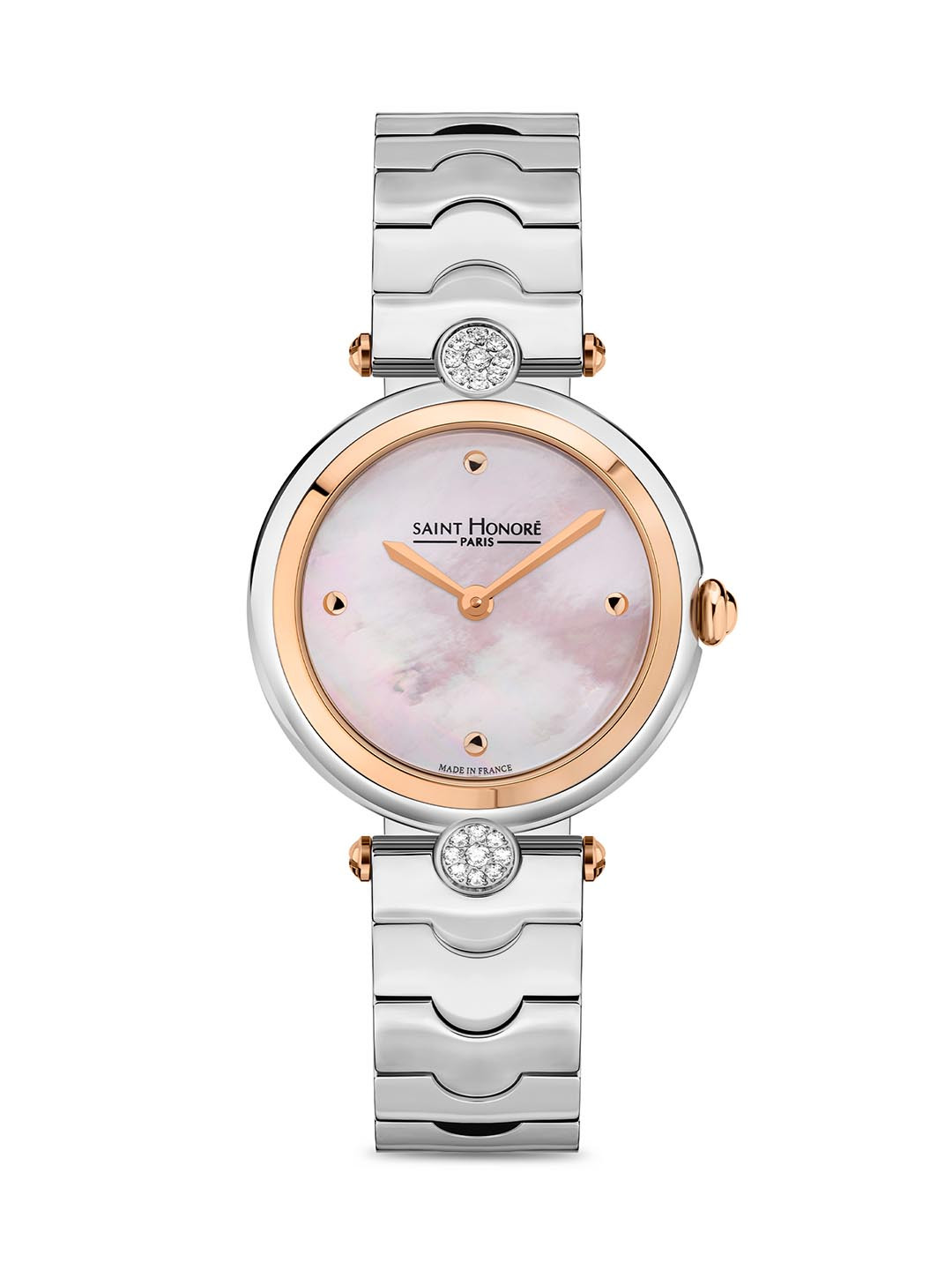 SAINT HONORE PARIS Women City Of Lights Quartz Pink Round Watch- CL726106-6YRIR